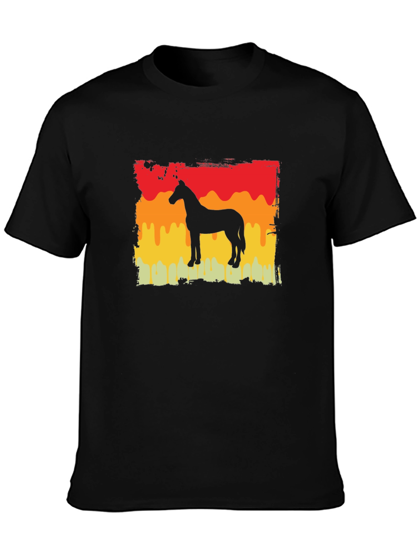 Horse Silhouette Sunset T-Shirt - Equestrian Style
