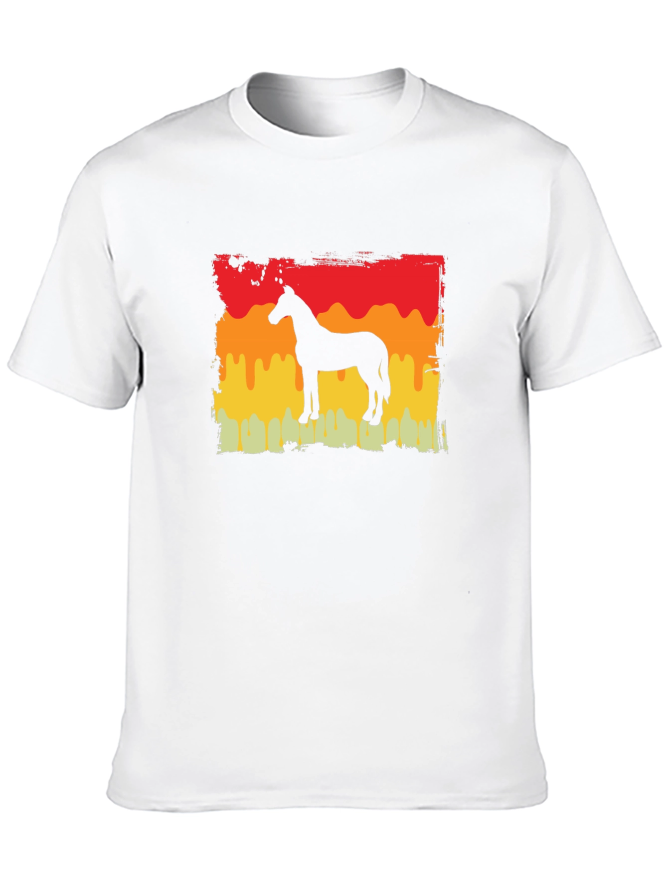 Horse Silhouette Sunset T-Shirt - Equestrian Style