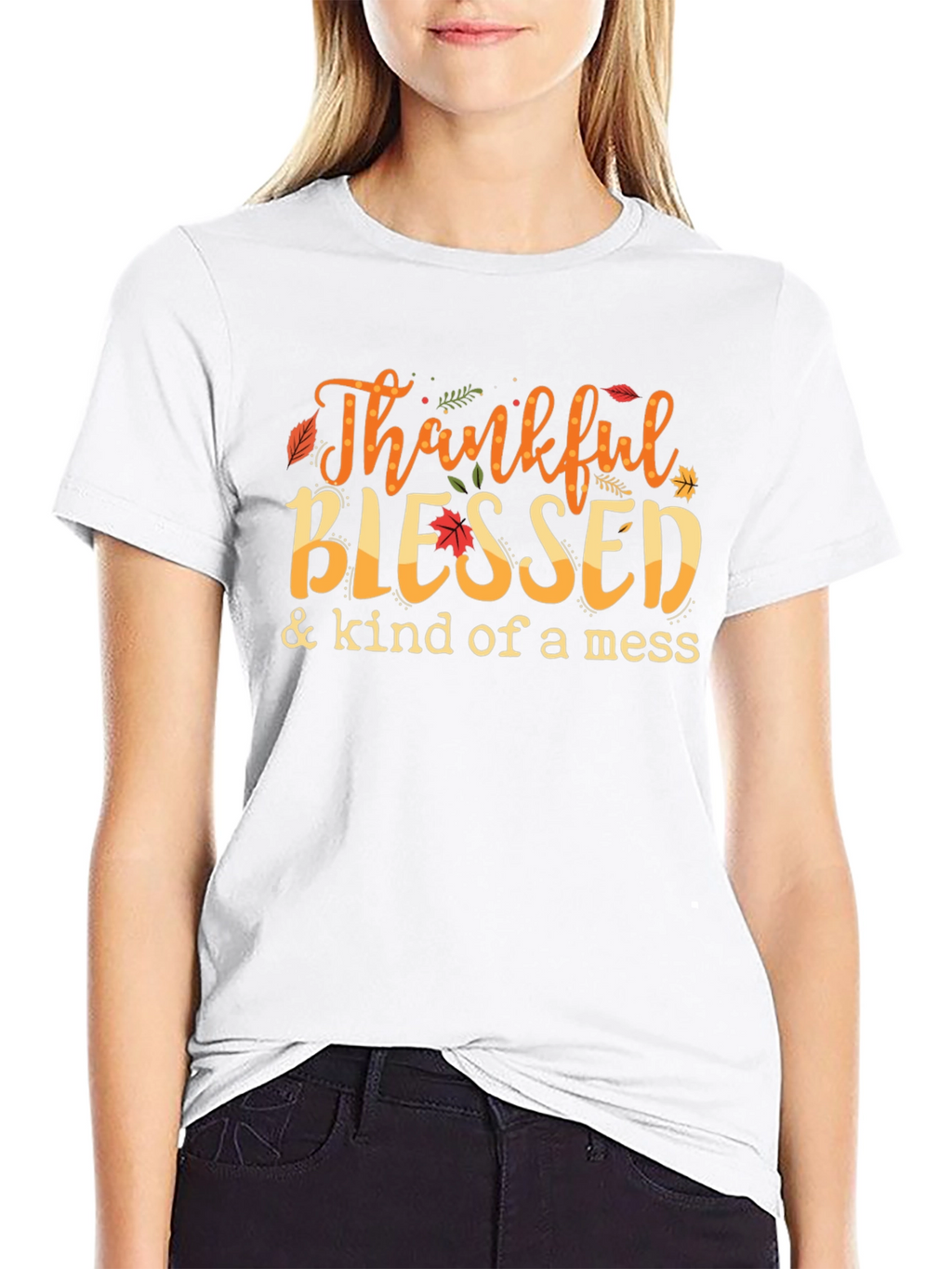 Thankful Blessed T-Shirt Autumn Graphic Tee