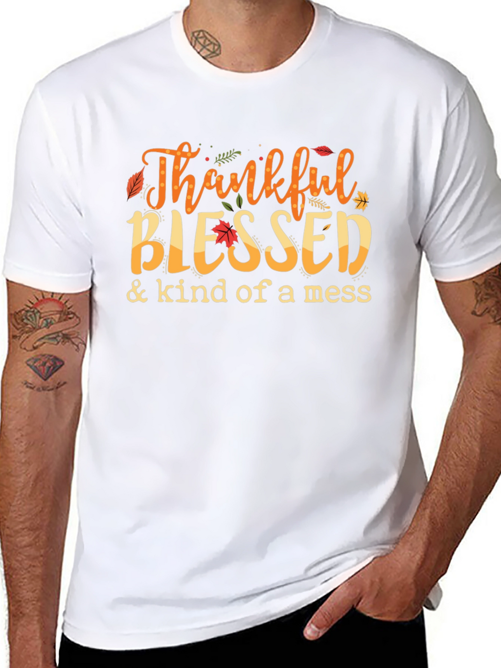 Thankful Blessed T-Shirt Autumn Graphic Tee