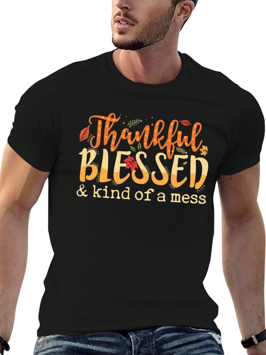 Thankful Blessed T-Shirt Autumn Graphic Tee