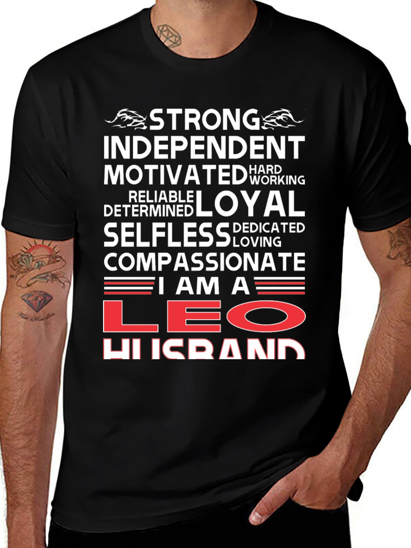 Strong Leo Husband Graphic Tee