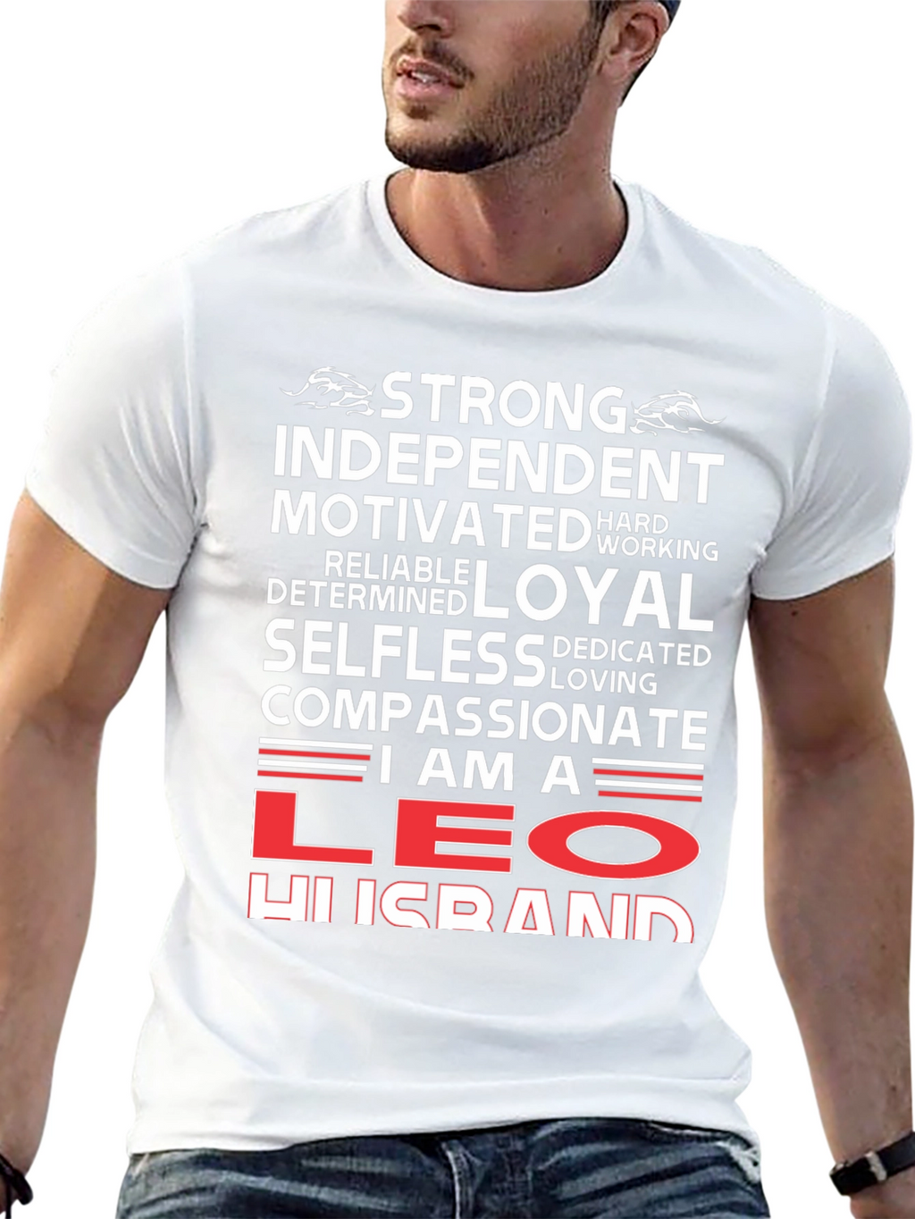 Strong Leo Husband Graphic Tee