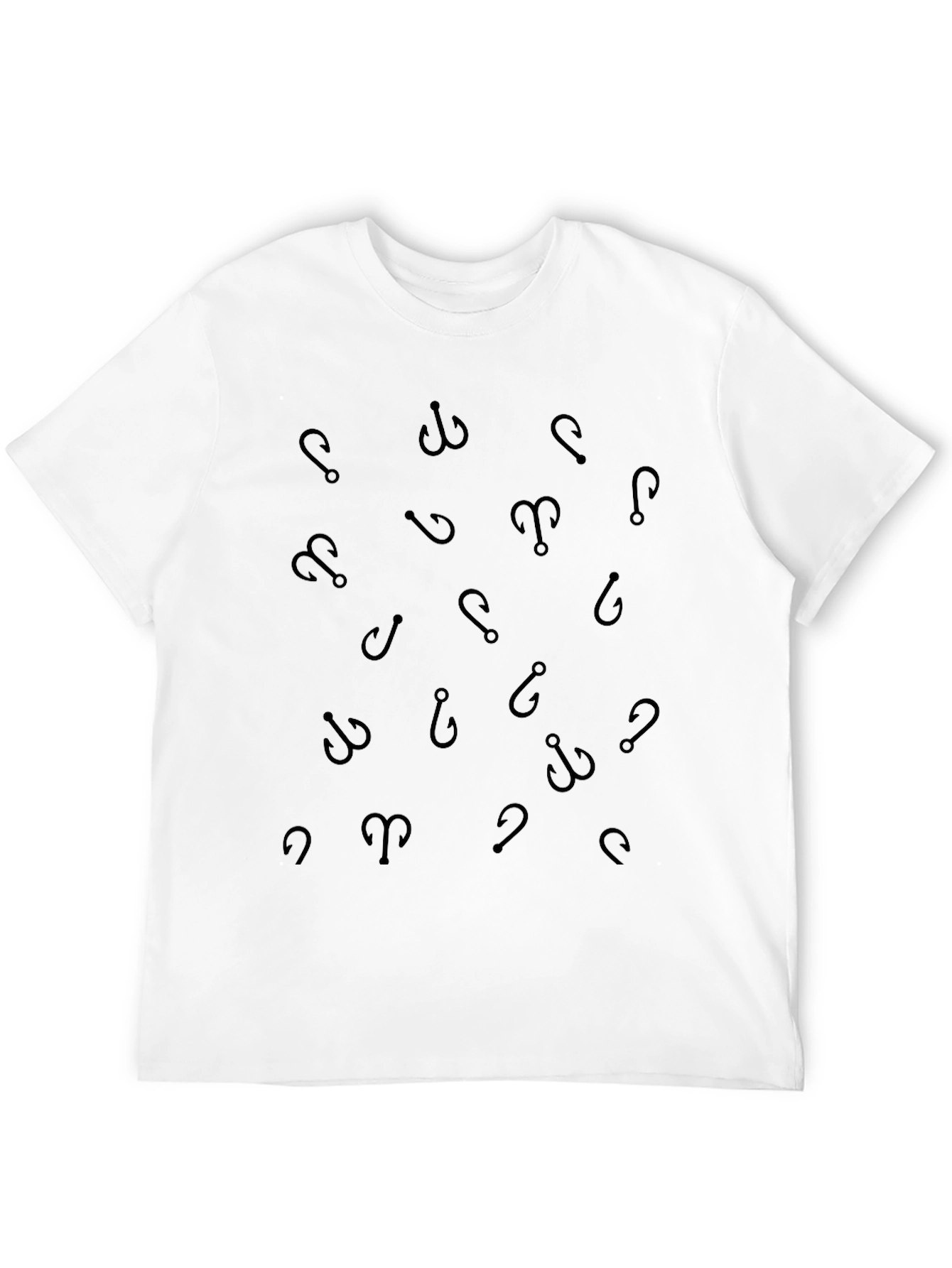 Fishing Hook Pattern Tee - Anglers Style