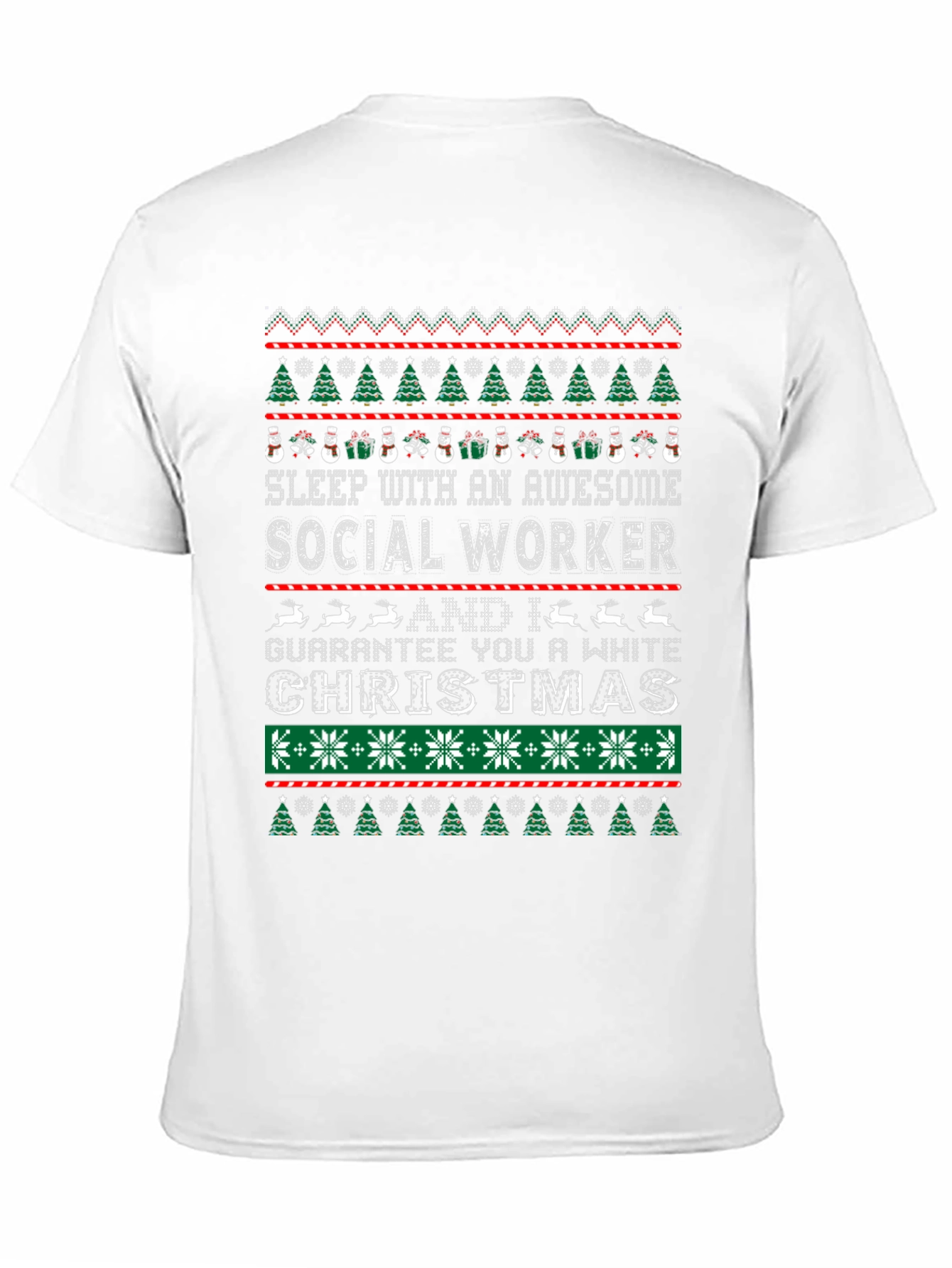 Awesome Social Worker Ugly Christmas Sweater T-Shirt