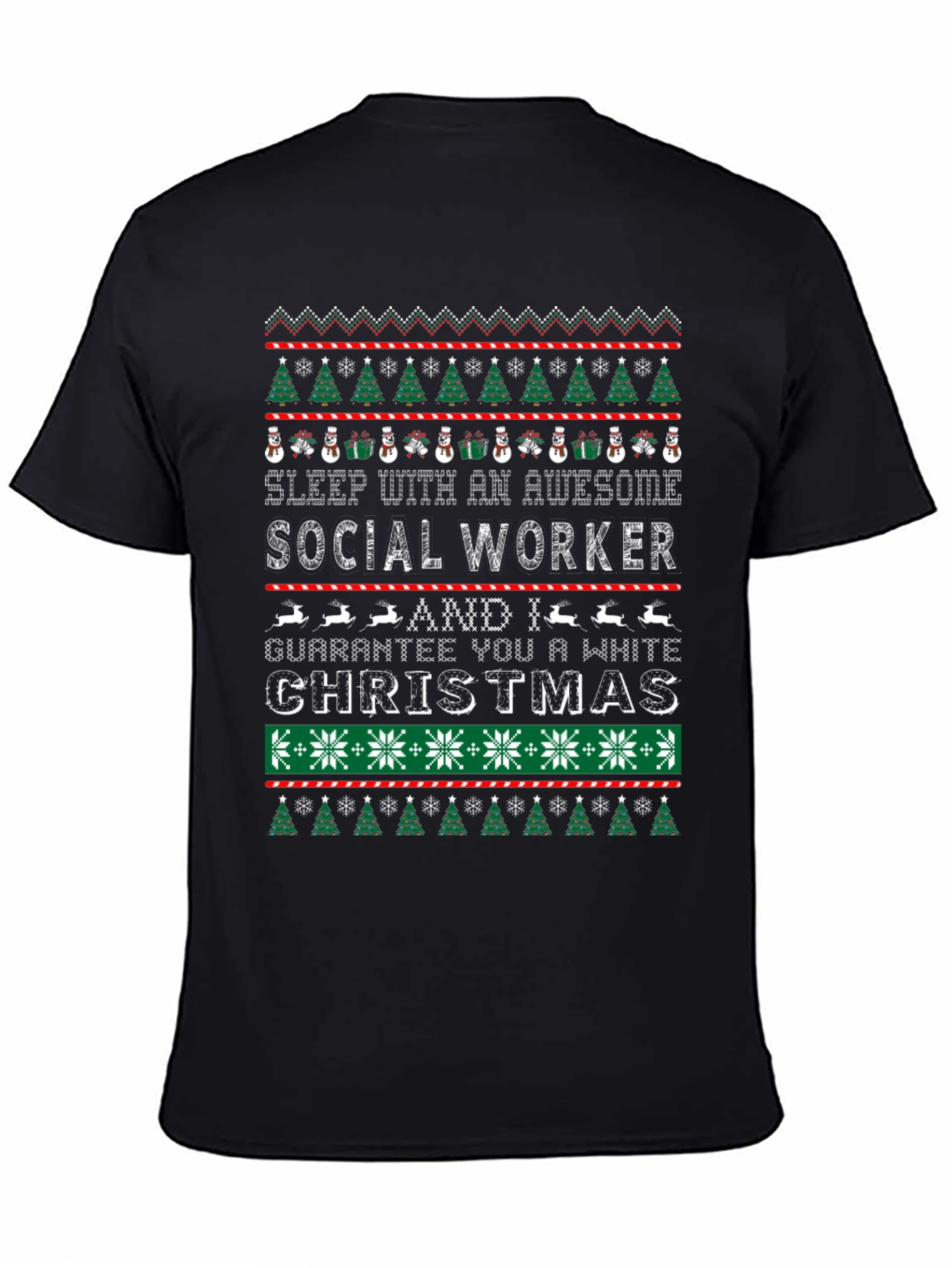 Awesome Social Worker Ugly Christmas Sweater T-Shirt