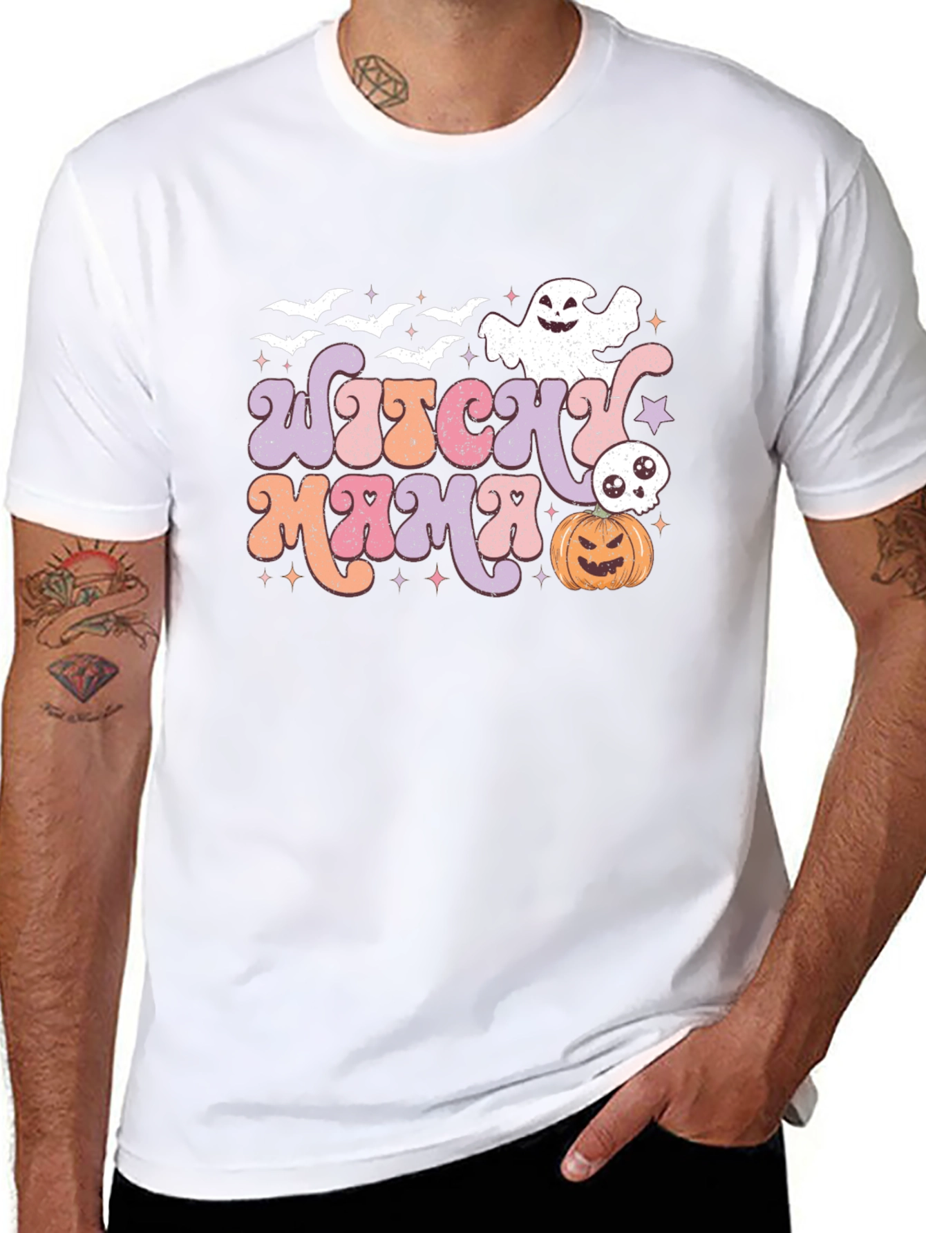 Witch Mama Halloween Graphic T-Shirt