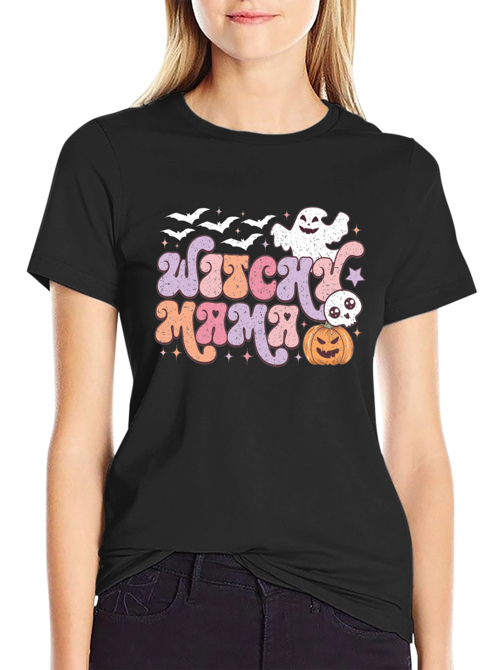 Witch Mama Halloween Graphic T-Shirt