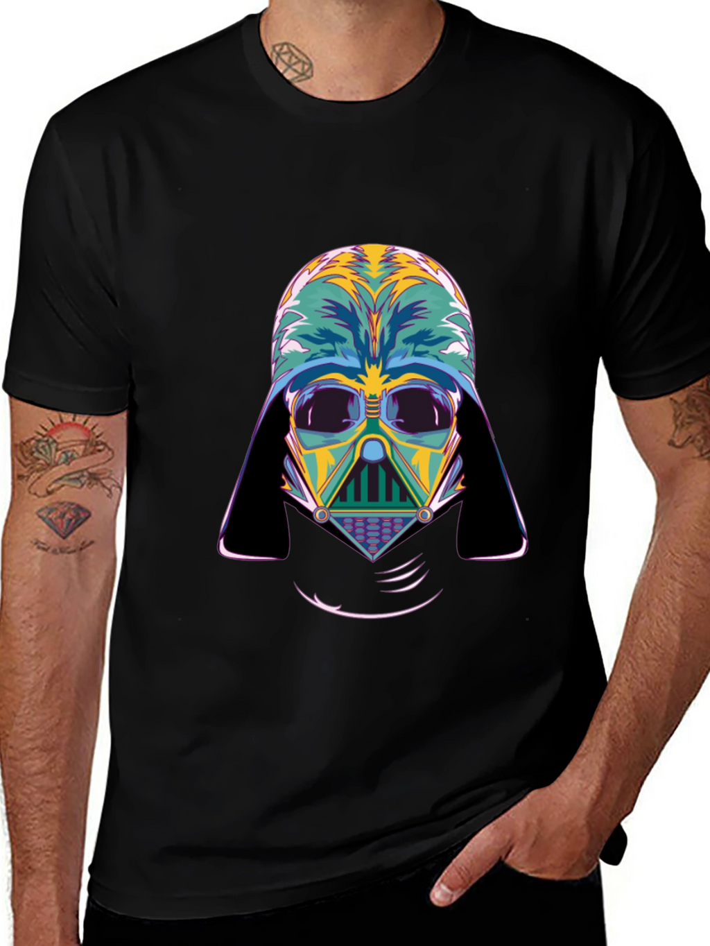 Darth Vader Graphic Tee - Pop Art Style