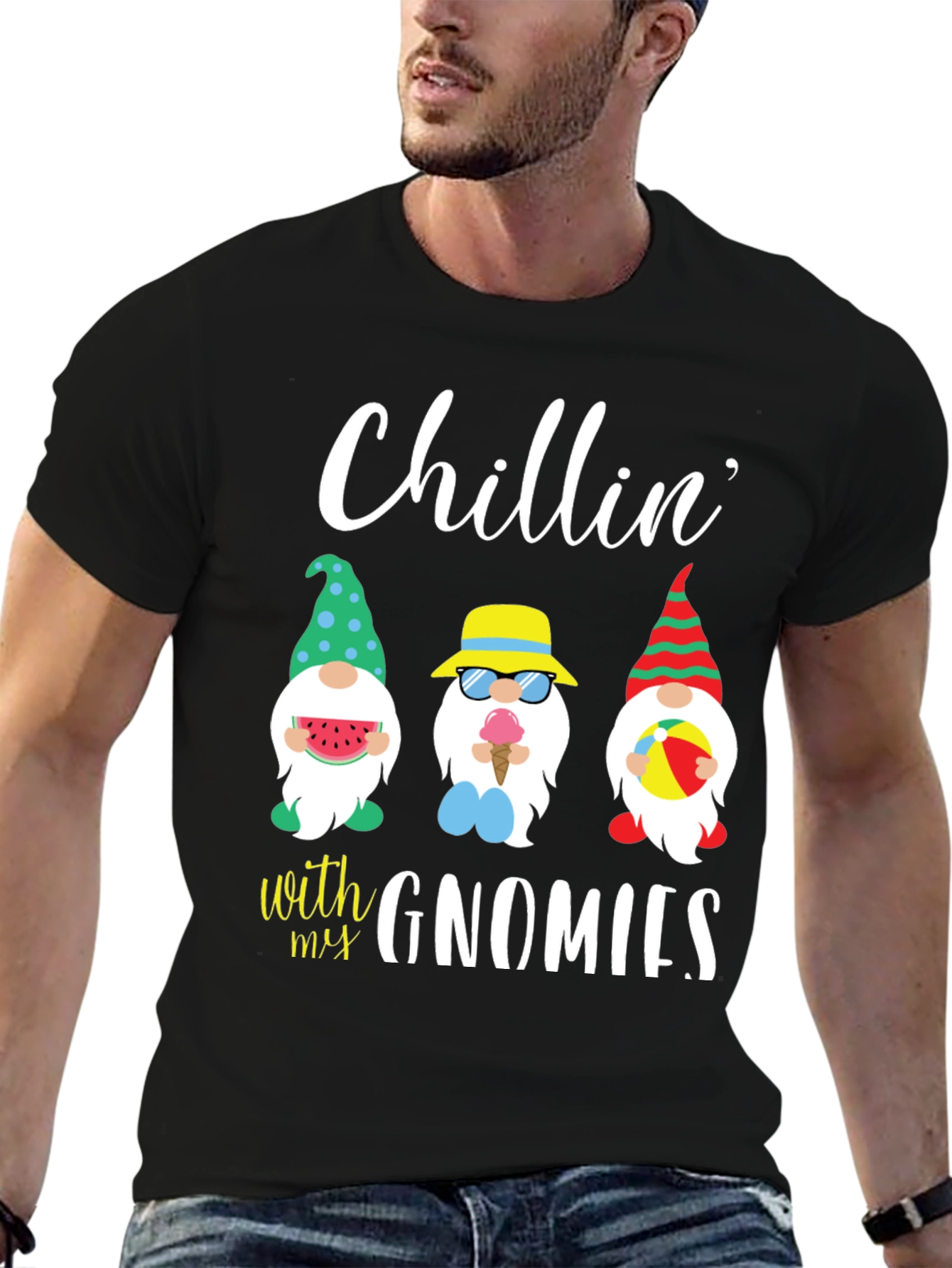 Chillin with my Gnomies Graphic Tee