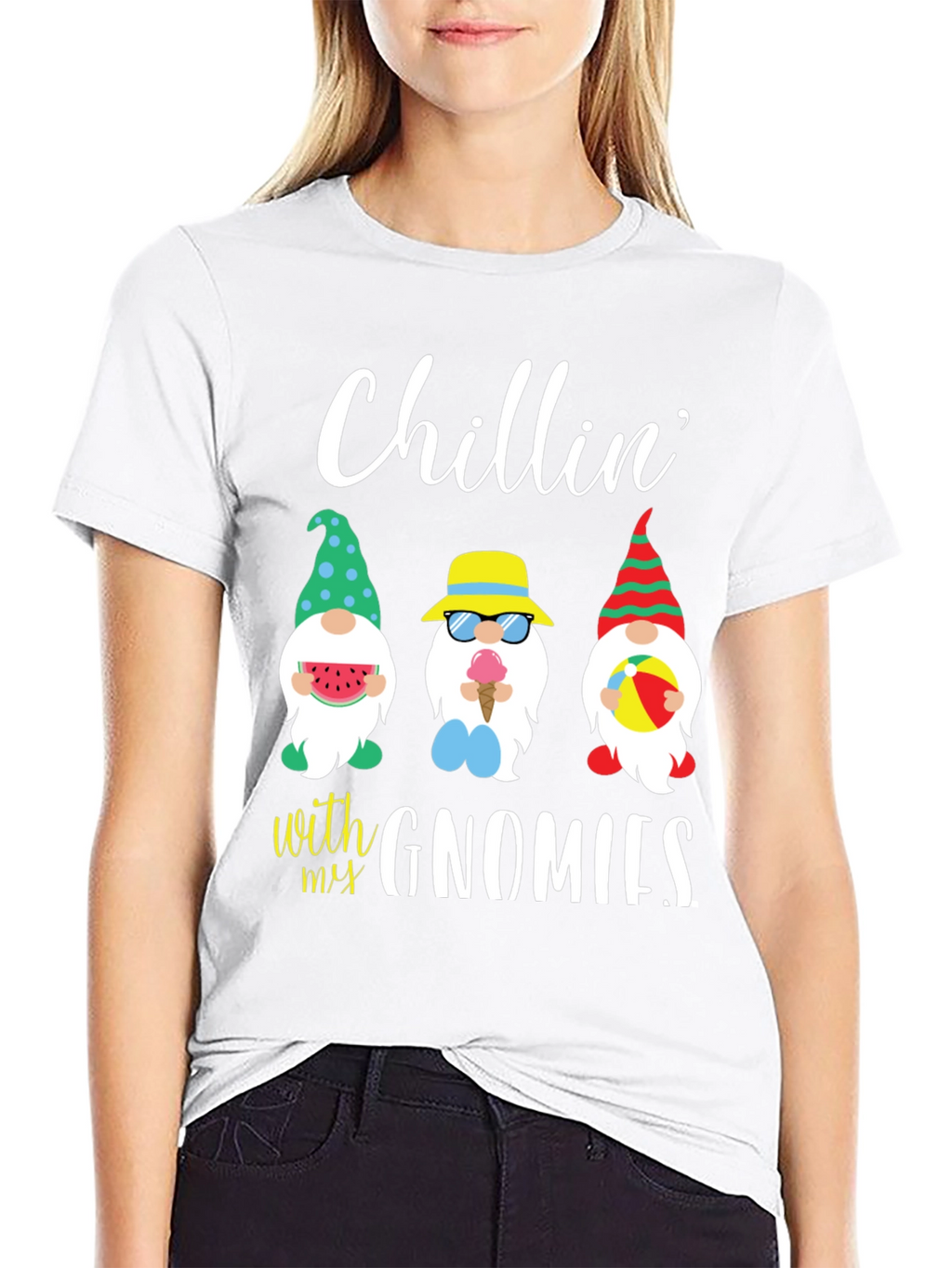Chillin with my Gnomies Graphic Tee