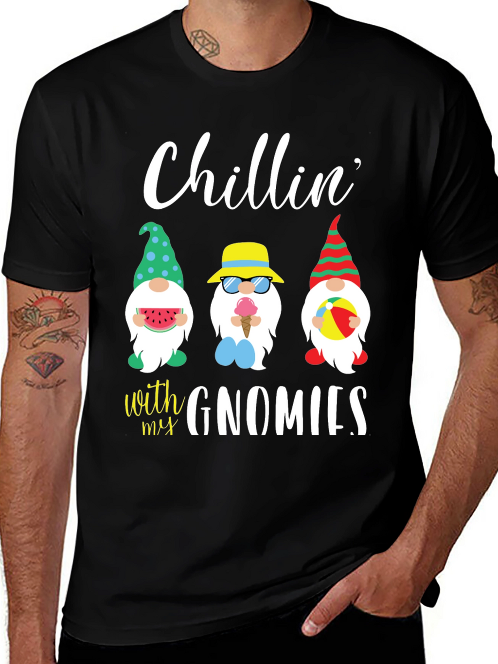 Chillin with my Gnomies Graphic Tee