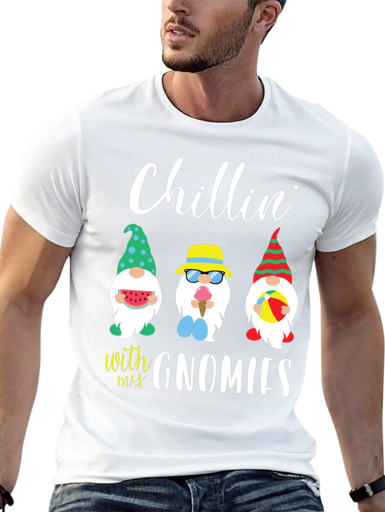 Chillin with my Gnomies Graphic Tee