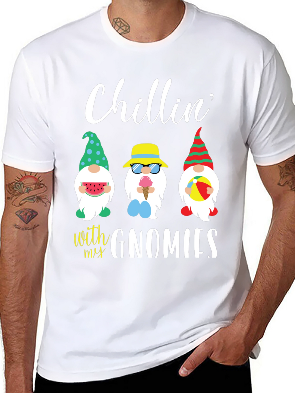 Chillin with my Gnomies Graphic Tee