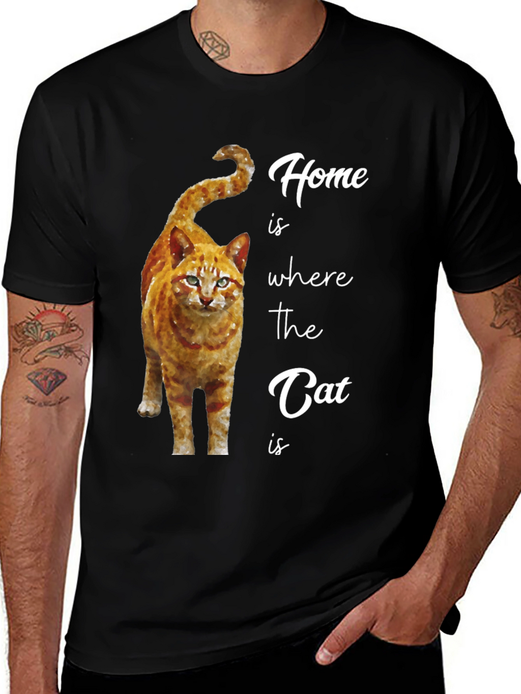 Home is Where the Cat Is Graphic T-Shirt