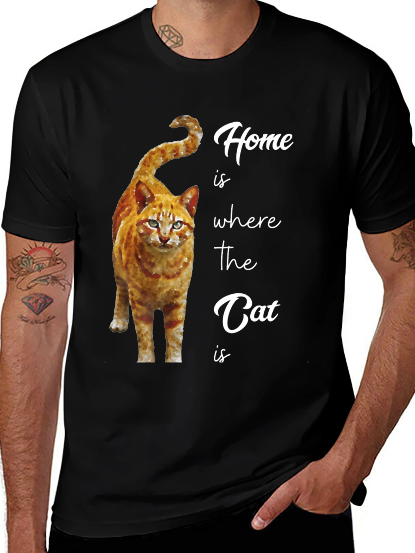 Home is Where the Cat Is Graphic T-Shirt