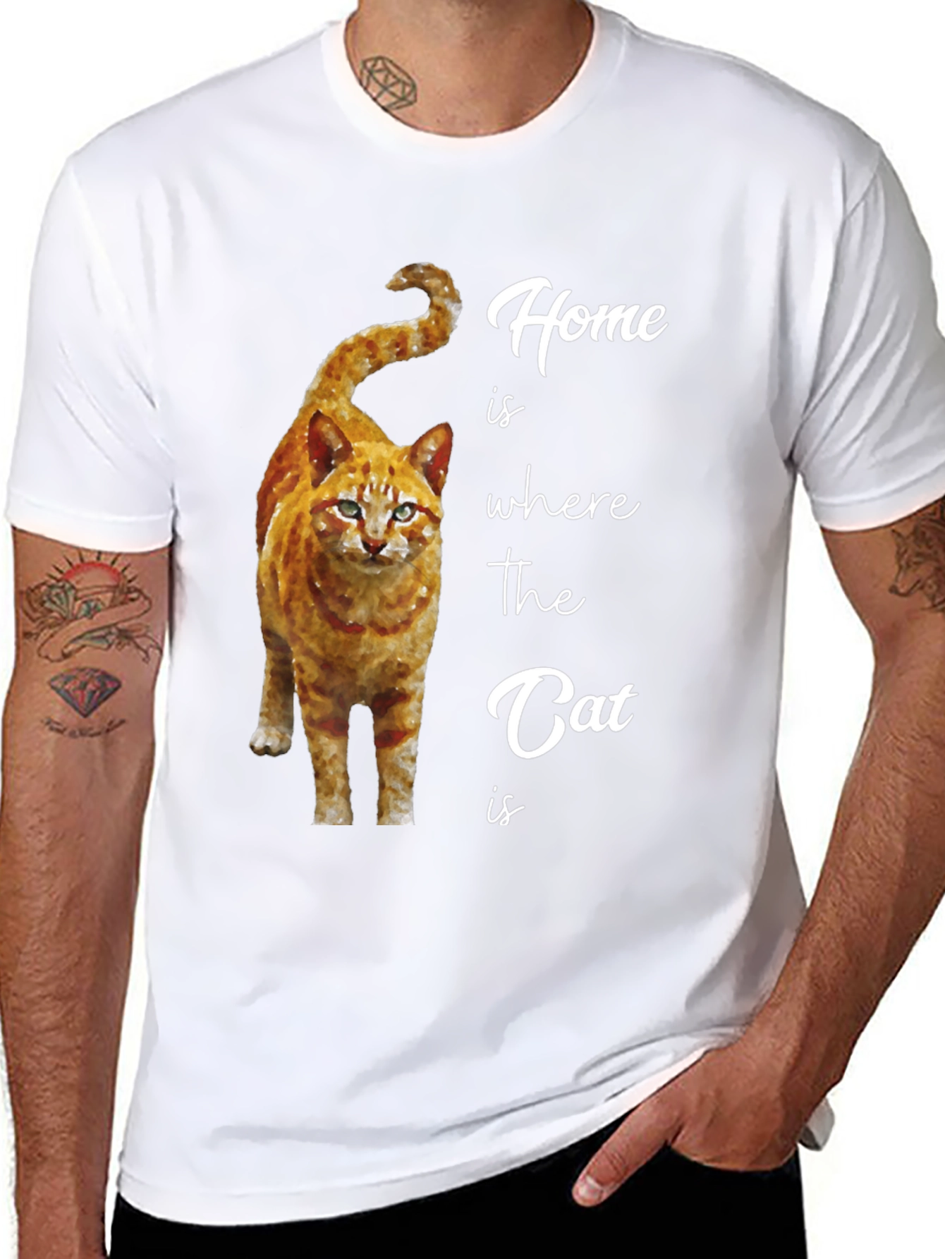 Home is Where the Cat Is Graphic T-Shirt