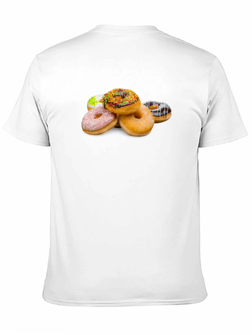 Donut Stack Graphic Tee - Black Crew Neck Shirt