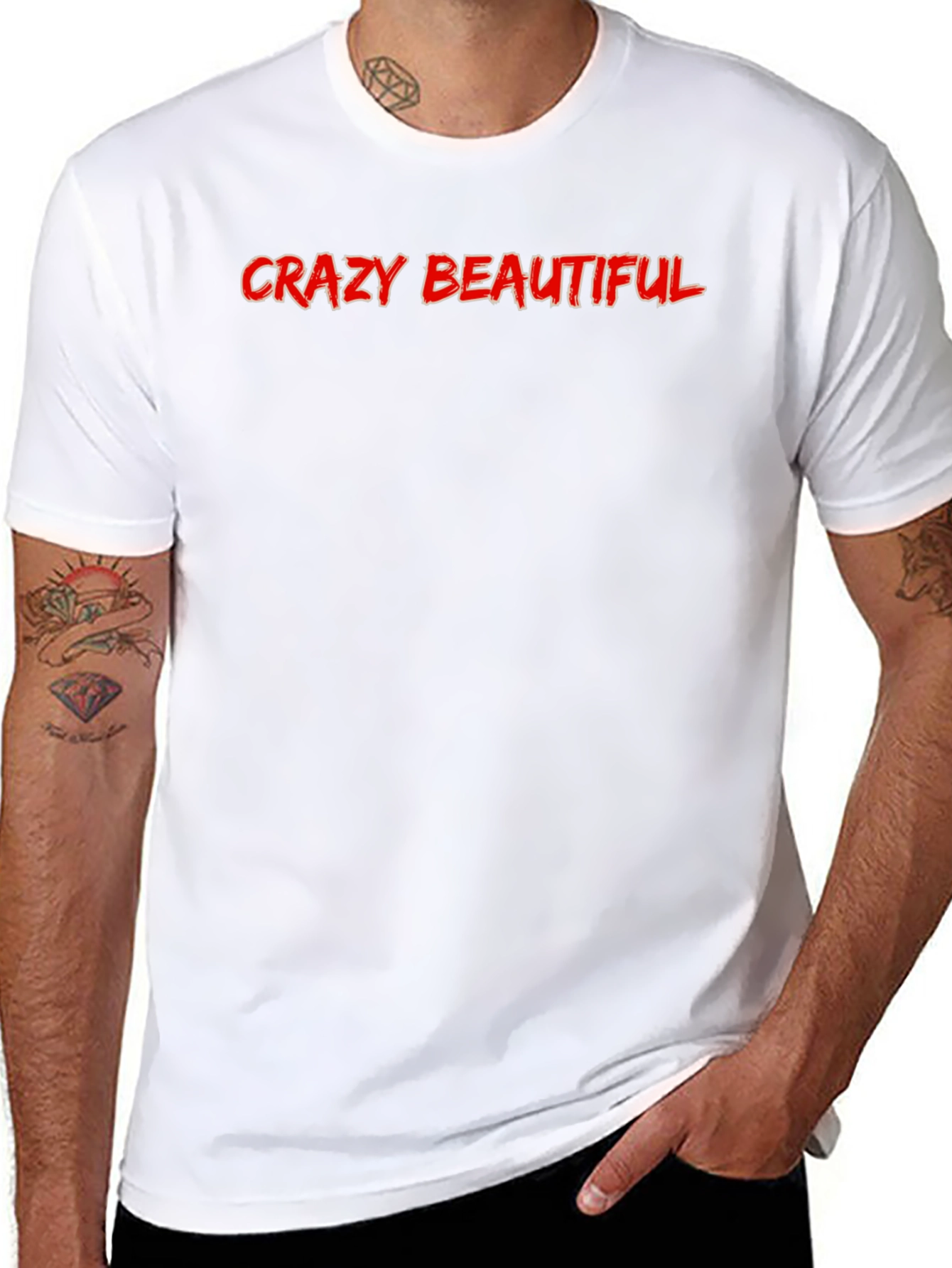 Crazy Beautiful Graphic Tee - Soft Cotton Black T-Shirt