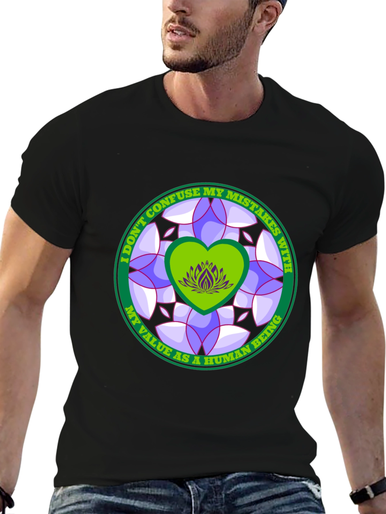 Inspirational Mandala Heart T-Shirt