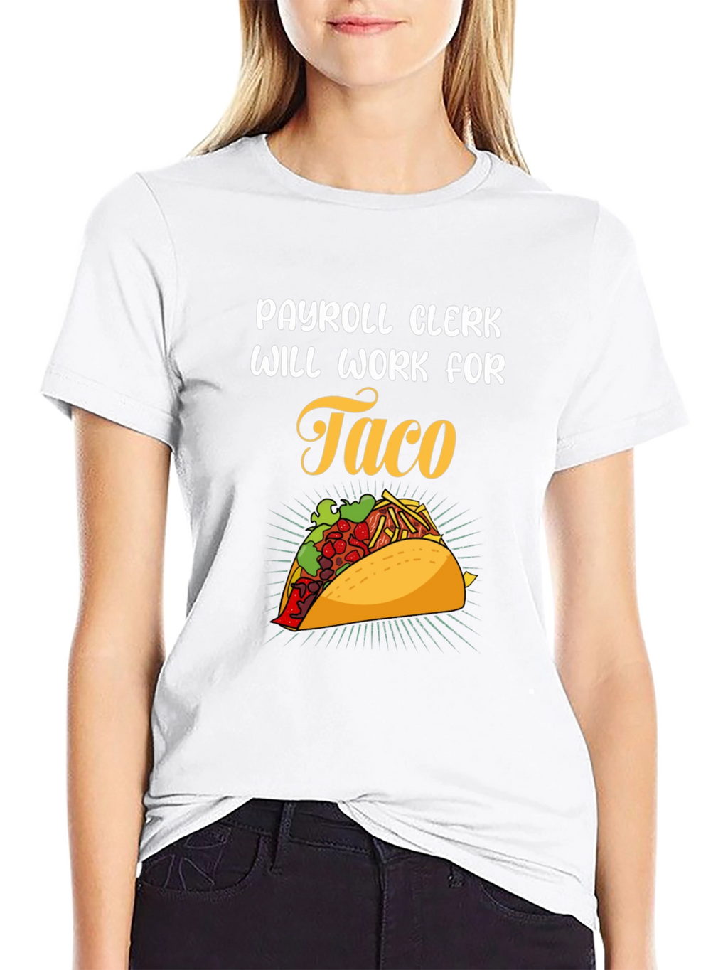 Payroll Clerk Taco Lover Black T-Shirt