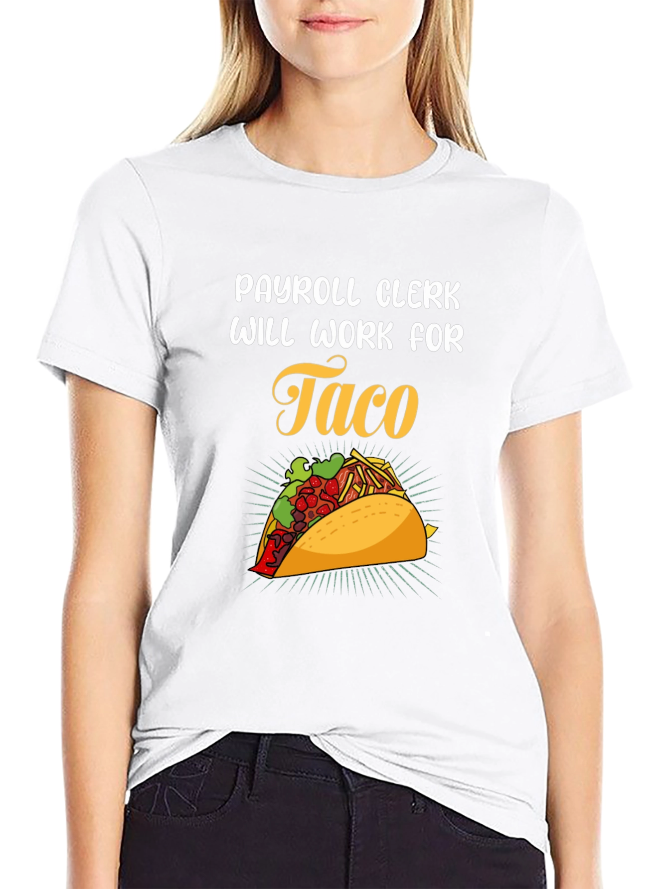 Payroll Clerk Taco Lover Black T-Shirt