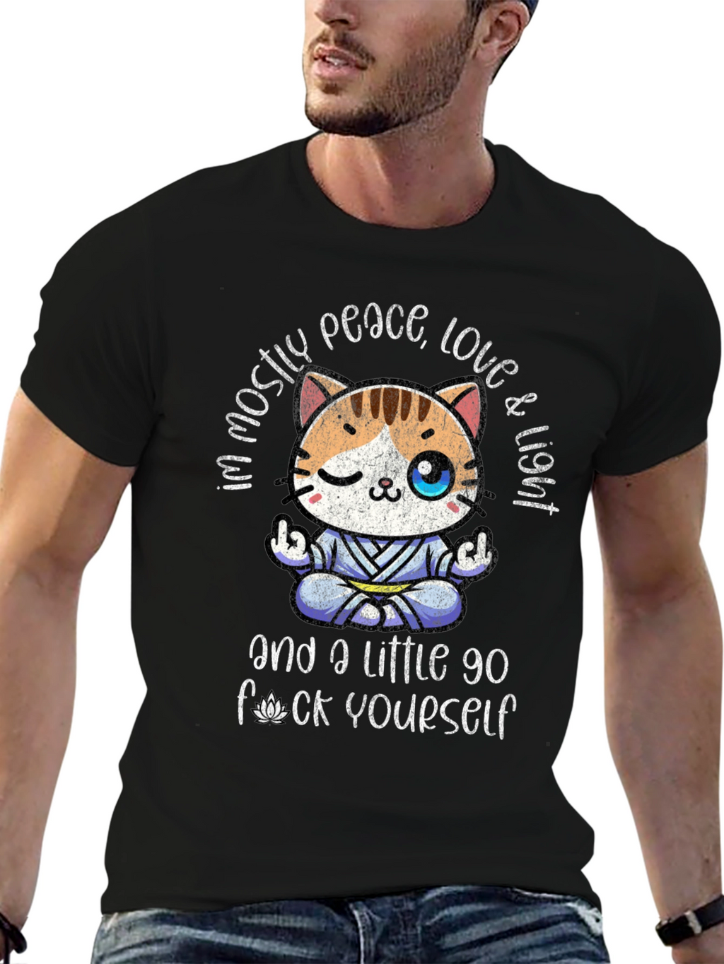 Peace Love & Light Novelty Graphic Tee