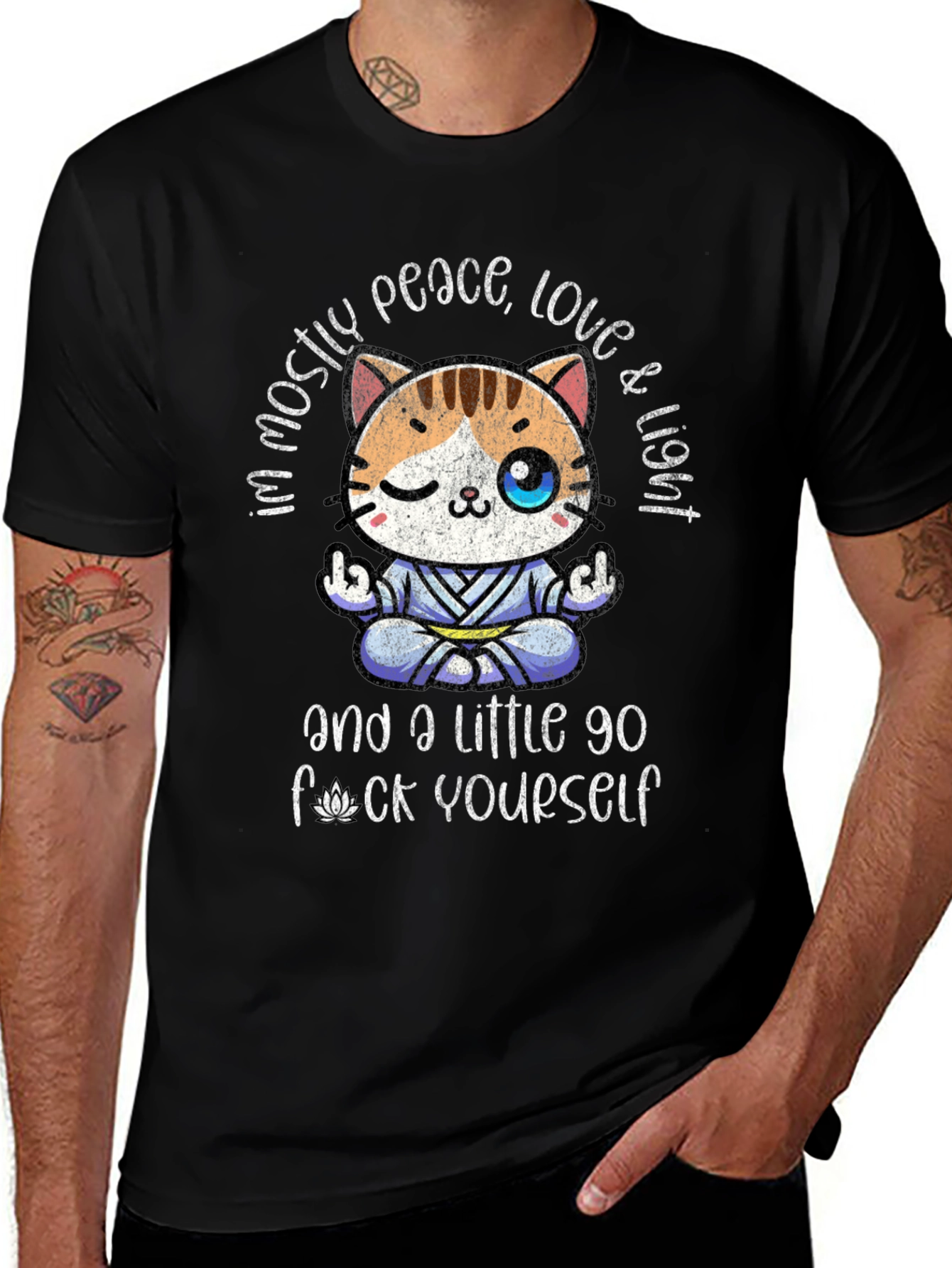 Peace Love & Light Novelty Graphic Tee