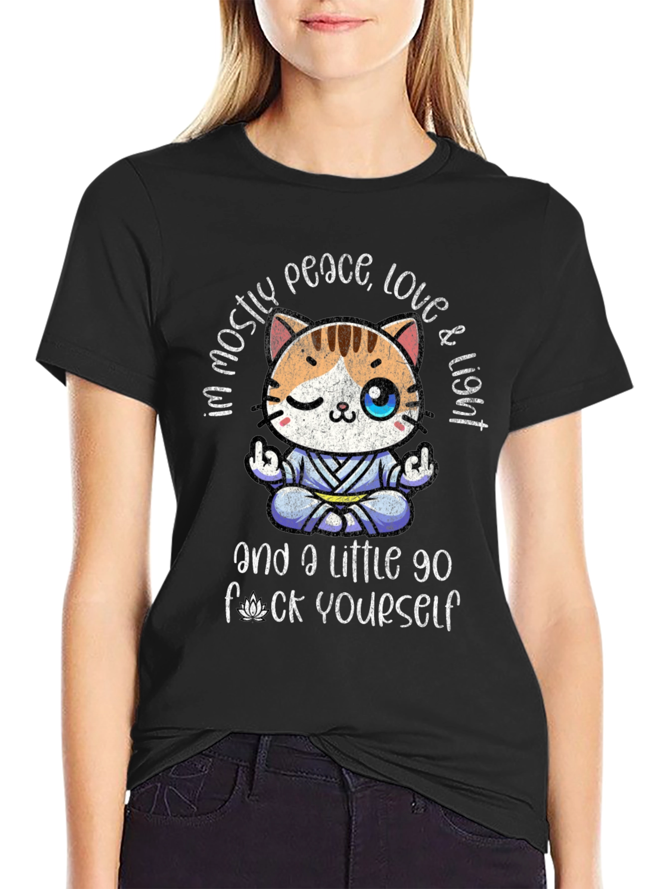 Peace Love & Light Novelty Graphic Tee
