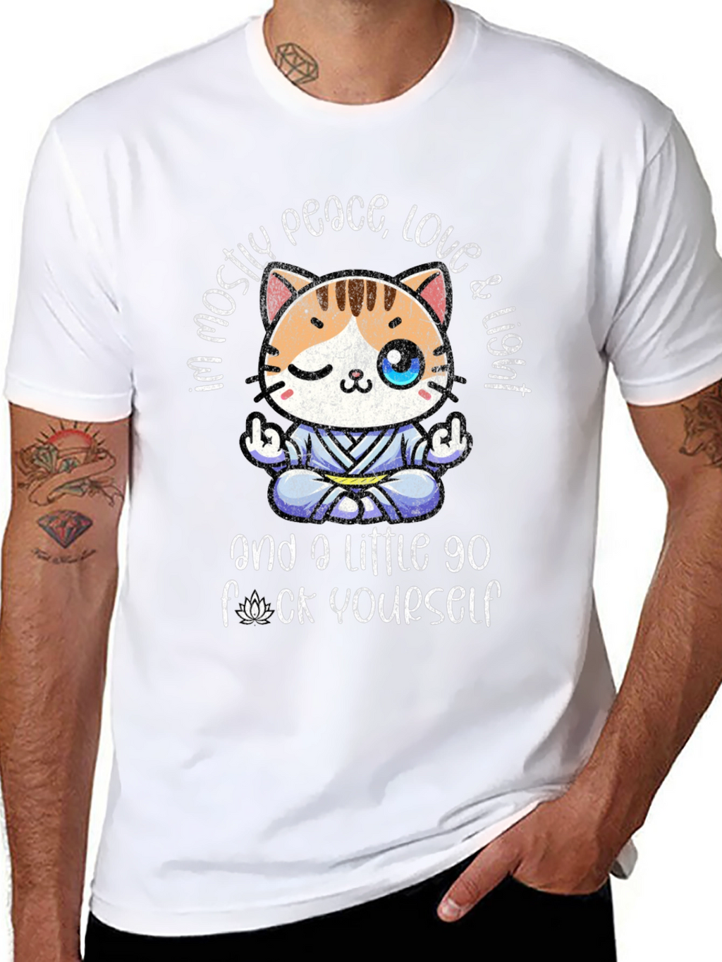Peace Love & Light Novelty Graphic Tee