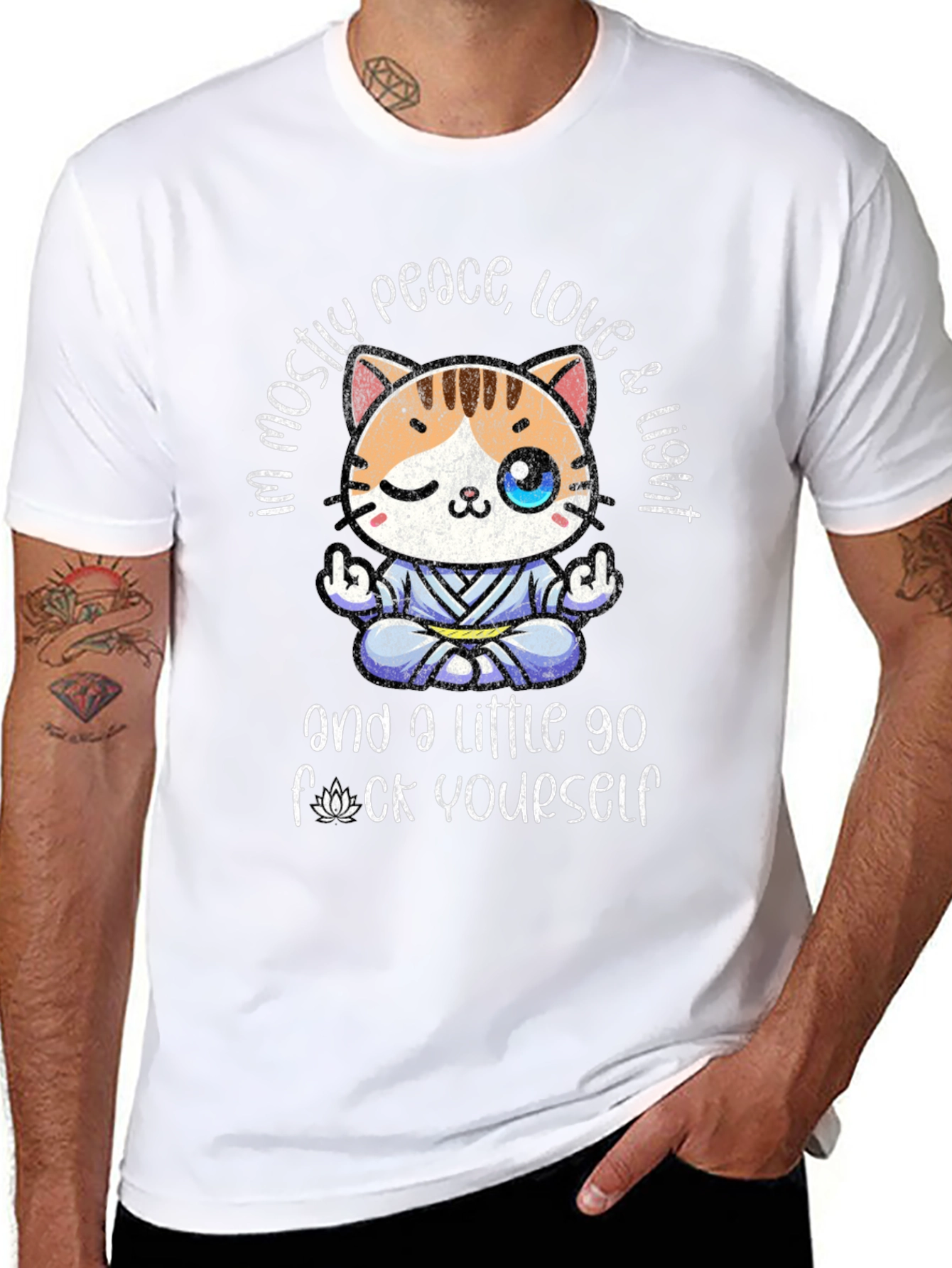 Peace Love & Light Novelty Graphic Tee
