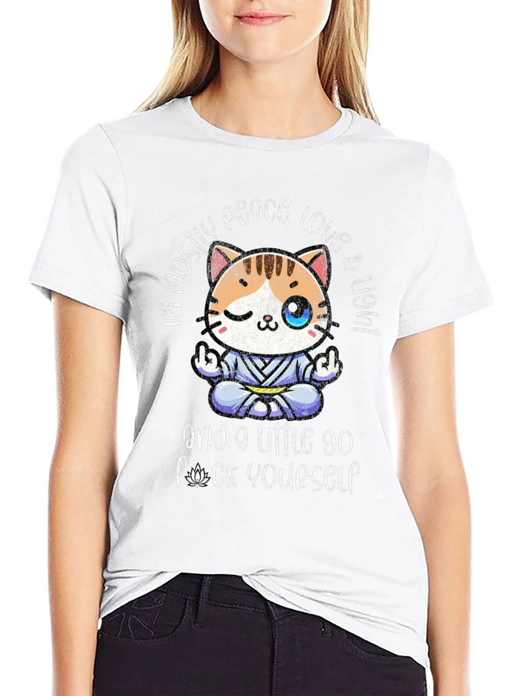 Peace Love & Light Novelty Graphic Tee