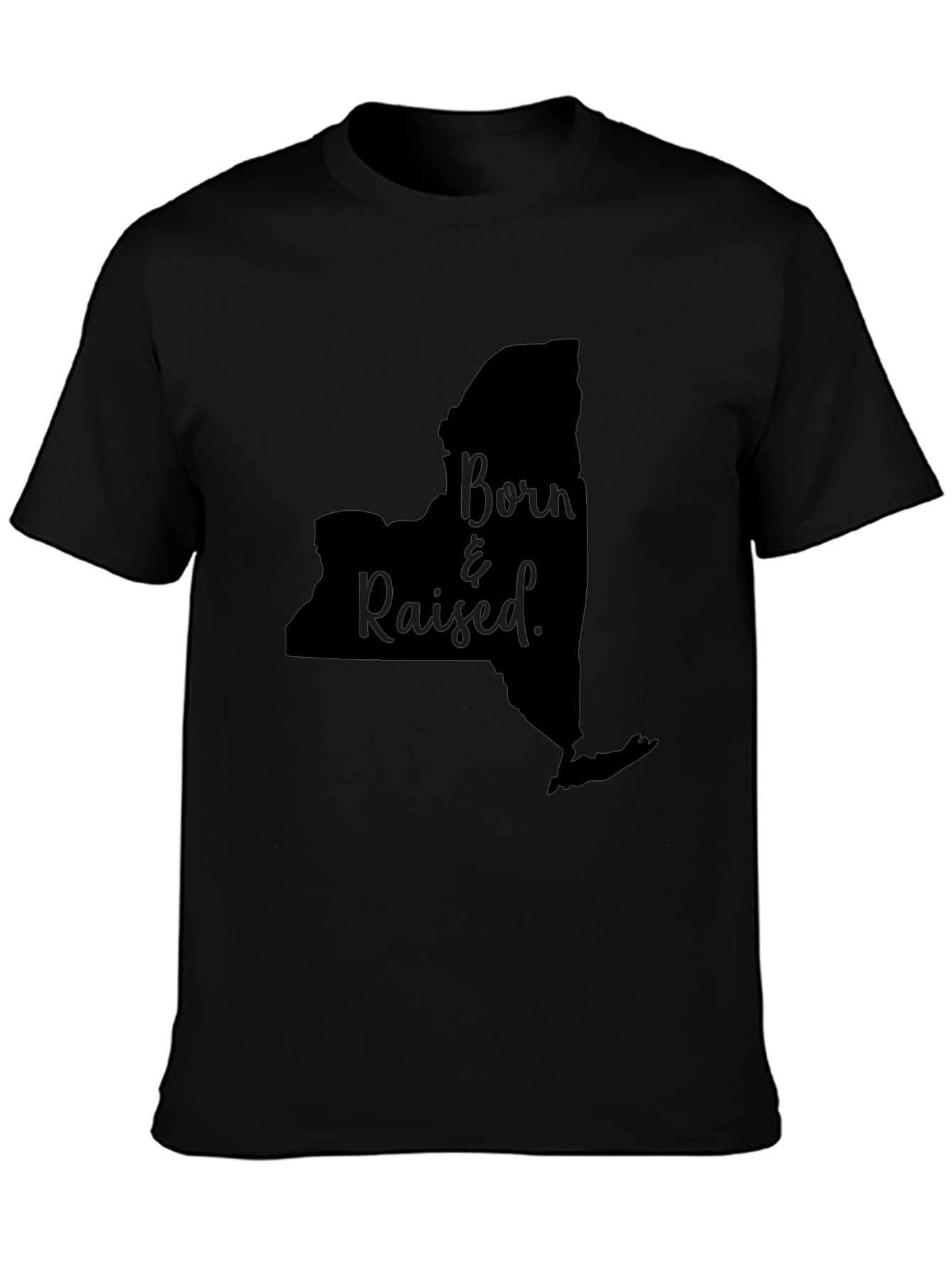 Born & Raised New York State Outline T-Shirt