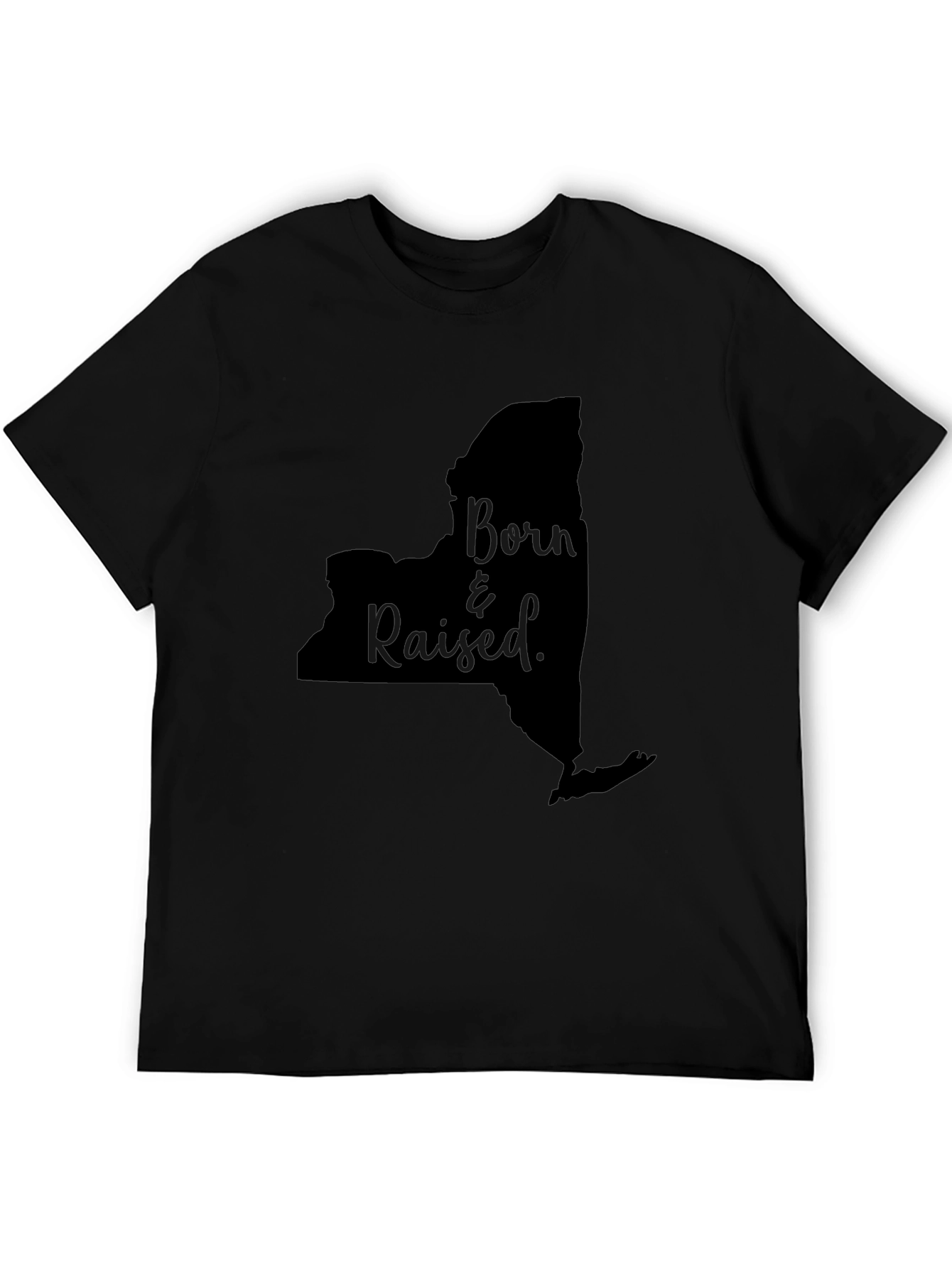 Born & Raised New York State Outline T-Shirt
