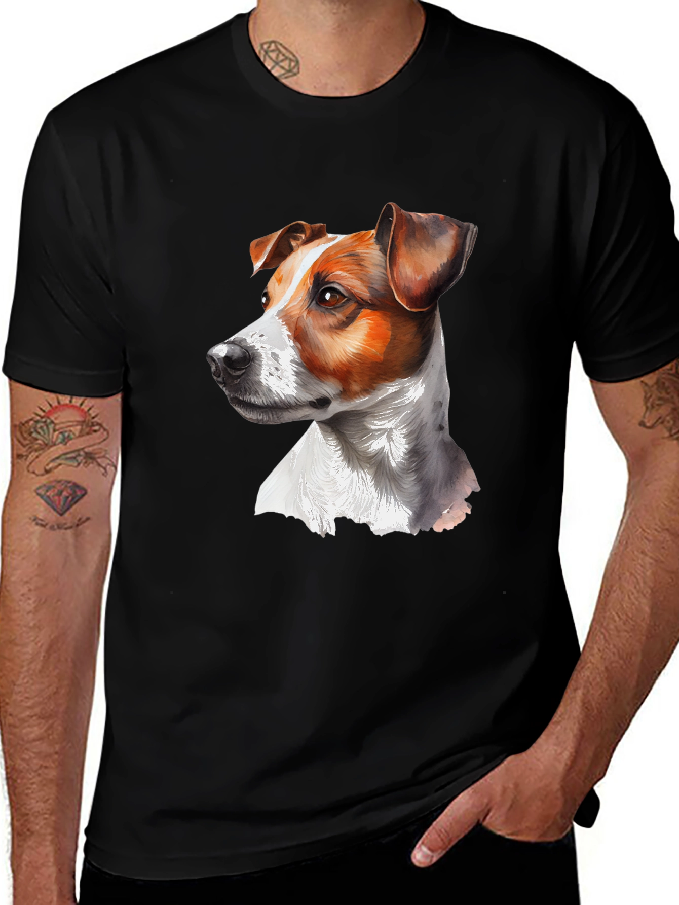 Jack Russell Terrier Graphic Tee - Unisex Black T-Shirt