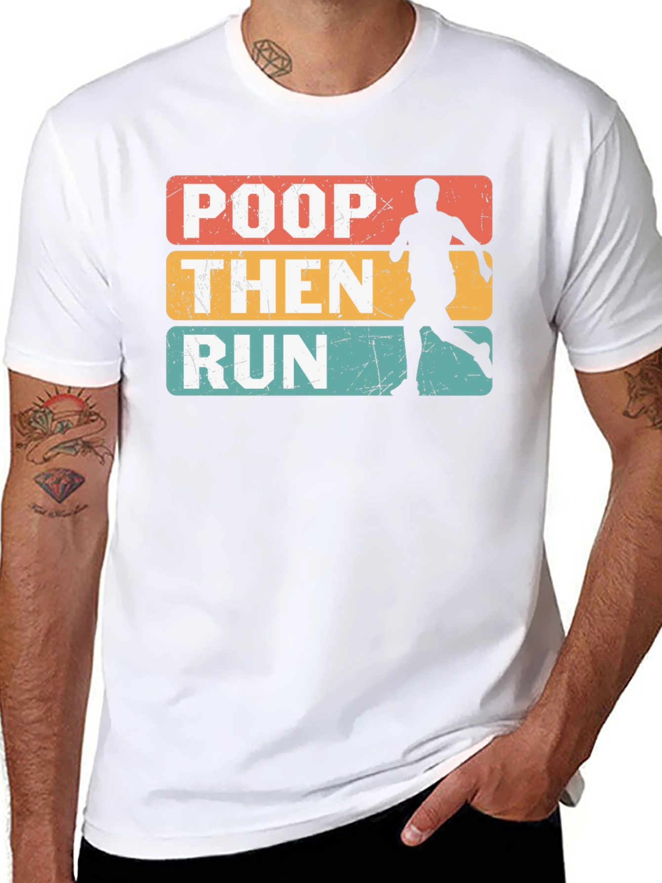 Poop Then Run Graphic Tee