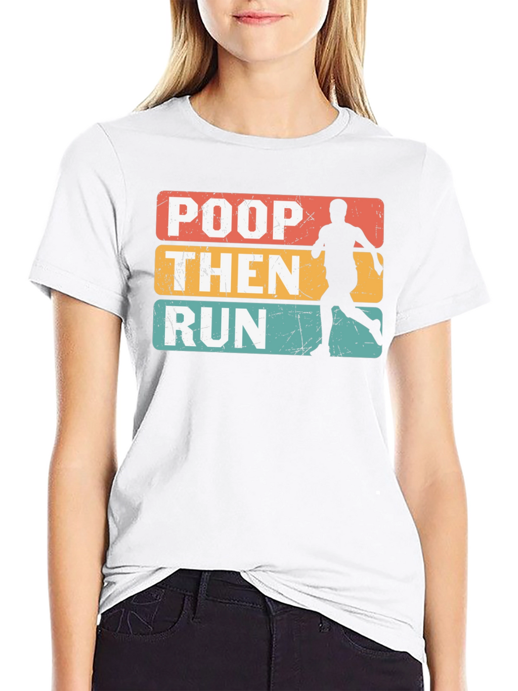 Poop Then Run Graphic Tee