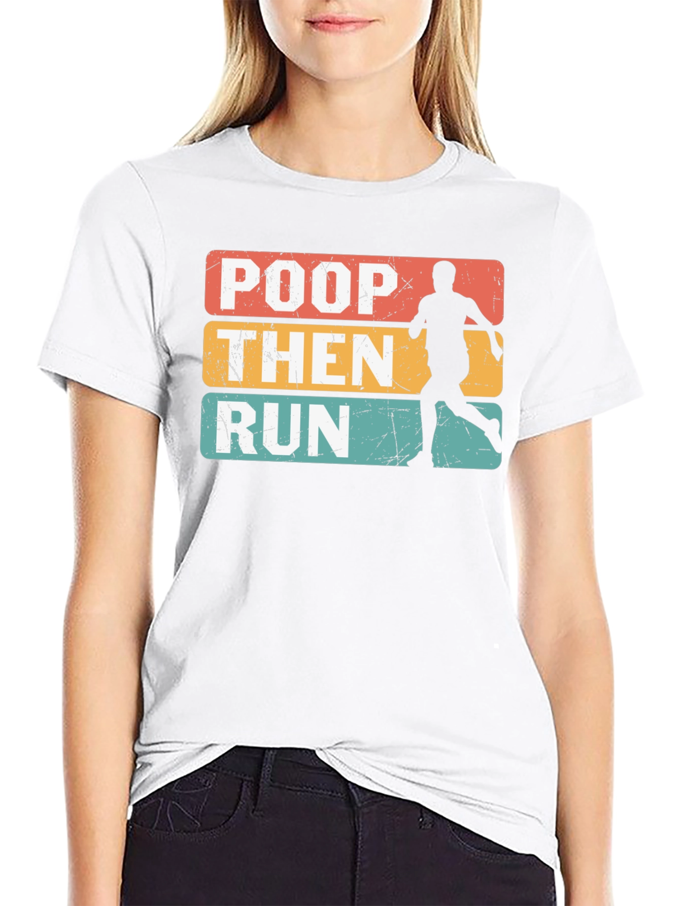 Poop Then Run Graphic Tee