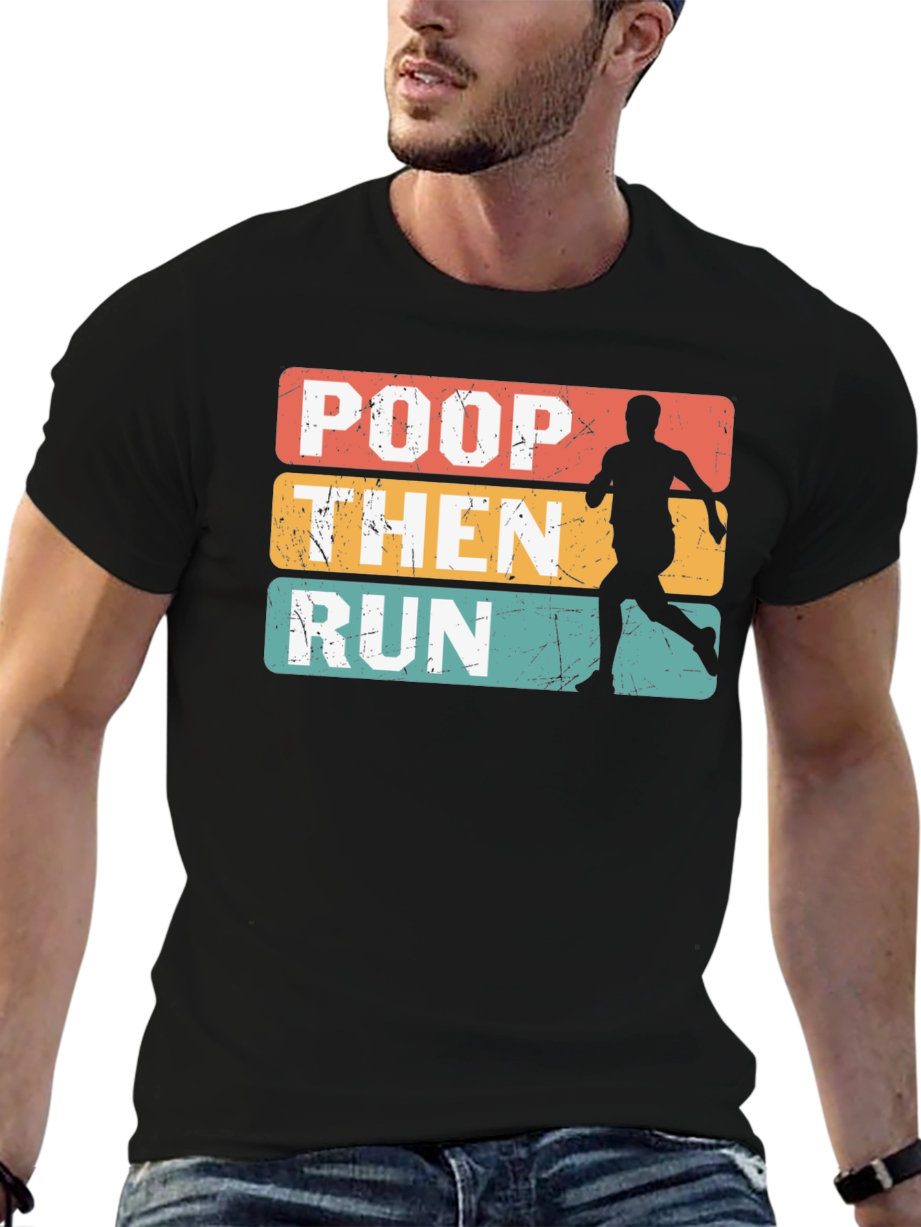 Poop Then Run Graphic Tee