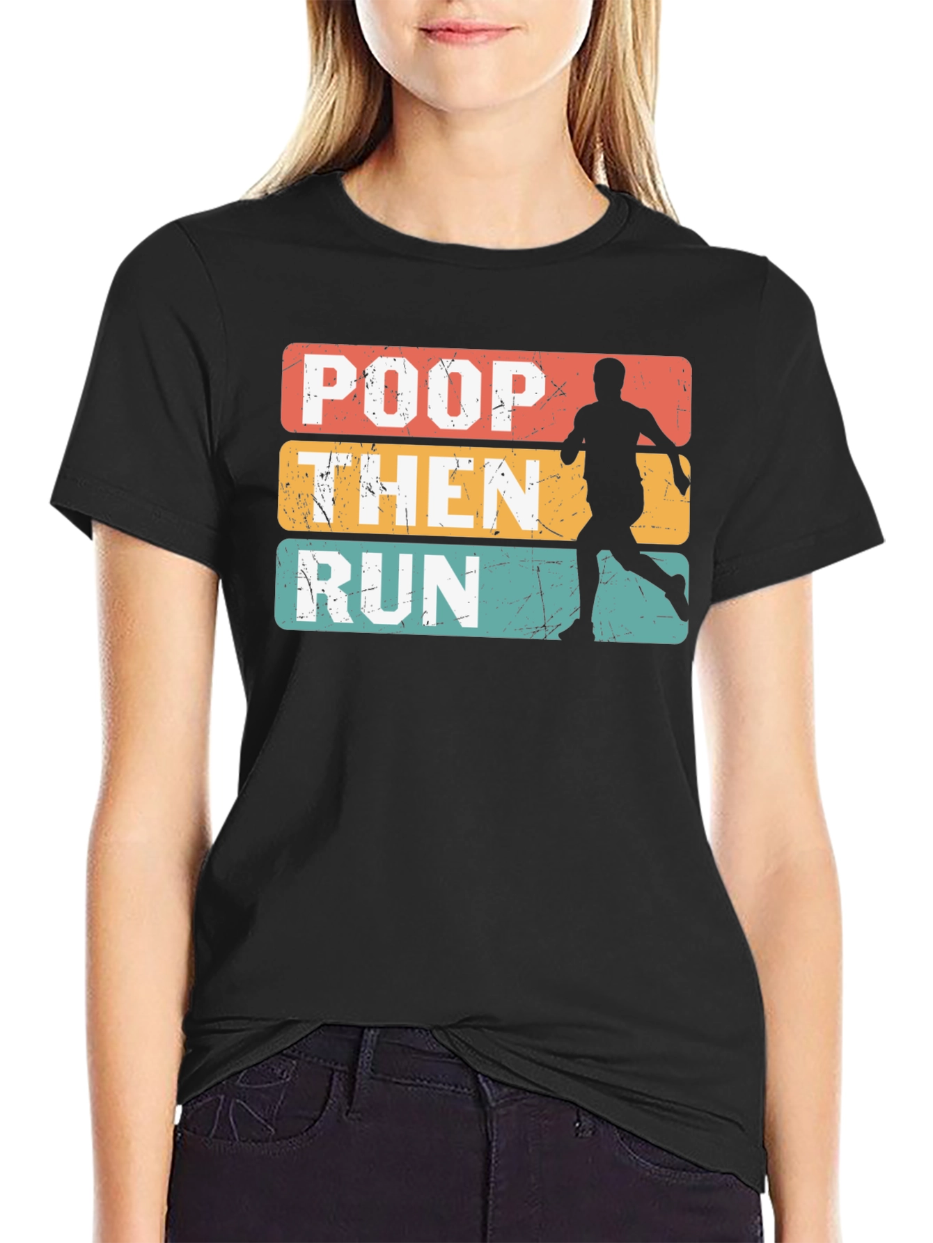 Poop Then Run Graphic Tee