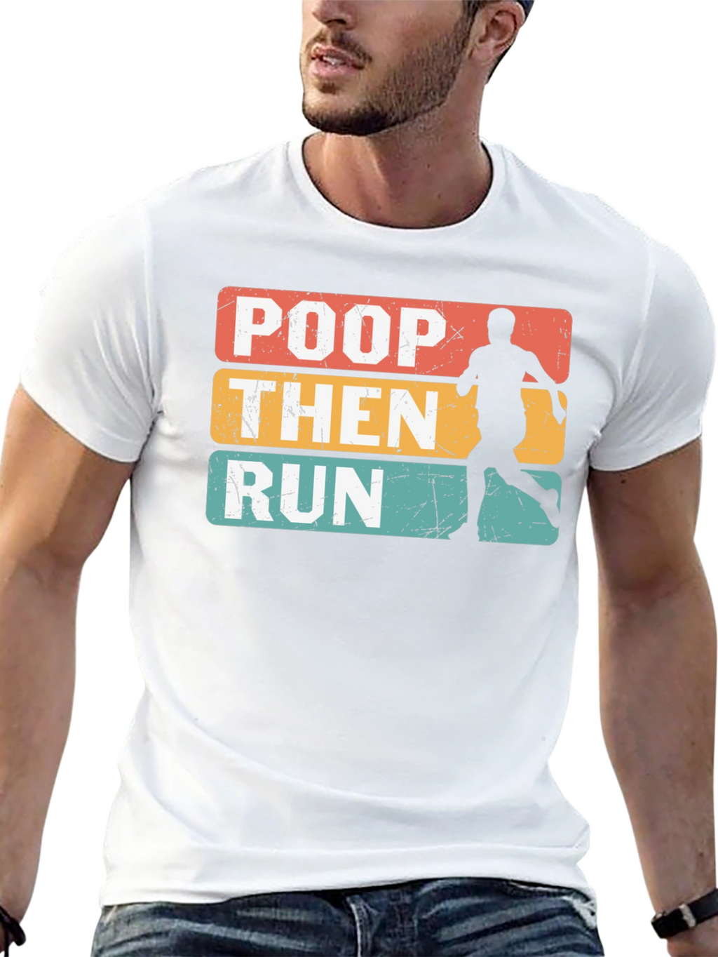 Poop Then Run Graphic Tee