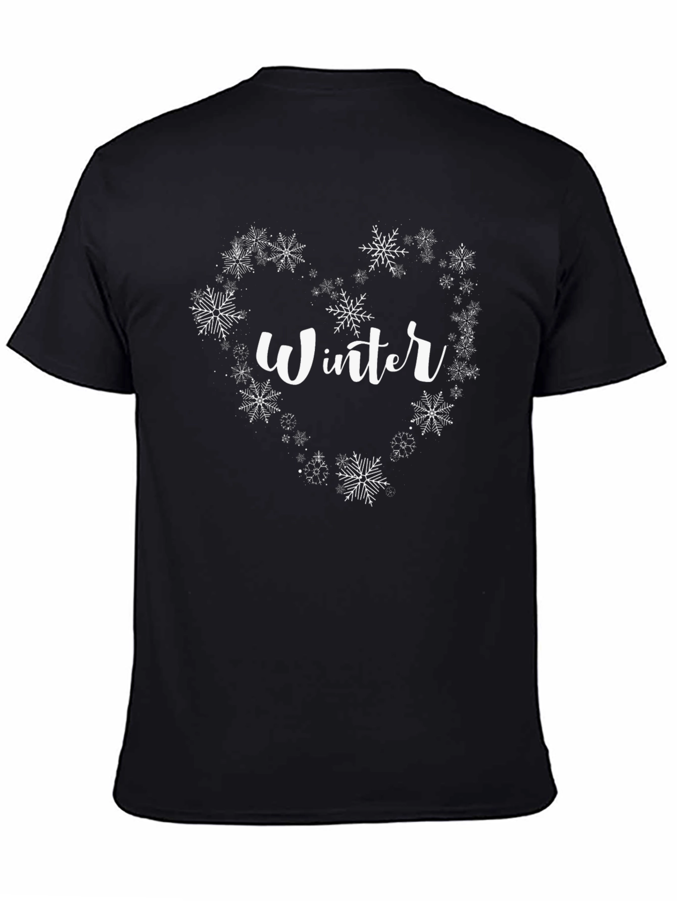 Winter Snowflake Heart Graphic Tee