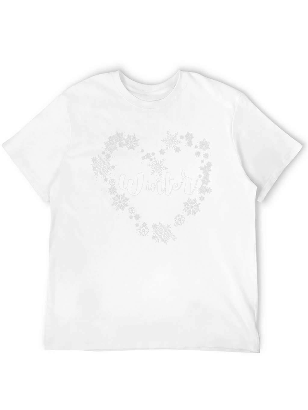 Winter Snowflake Heart Graphic Tee