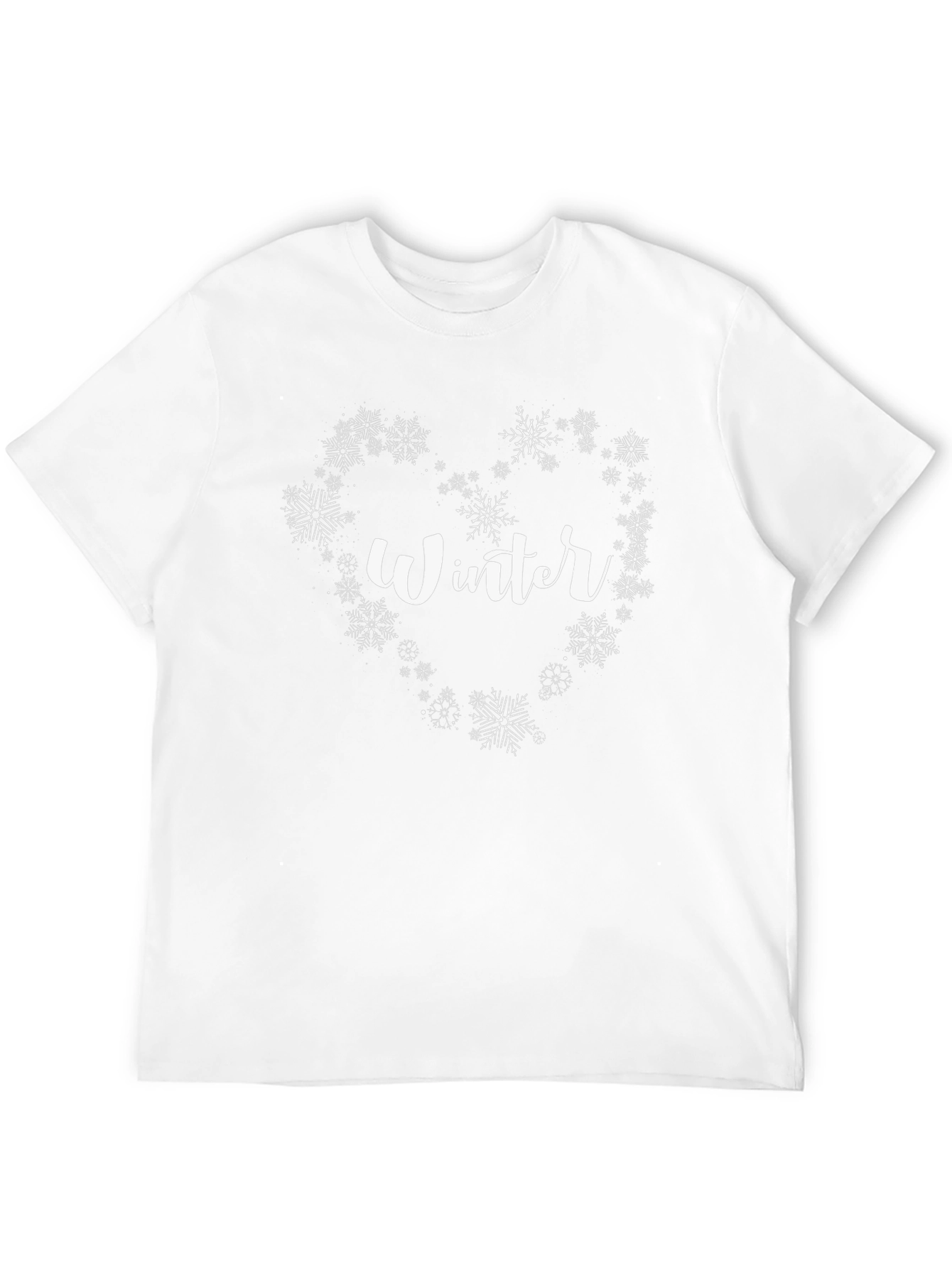 Winter Snowflake Heart Graphic Tee