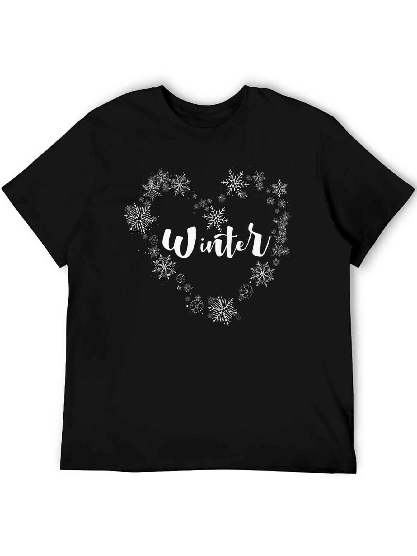 Winter Snowflake Heart Graphic Tee