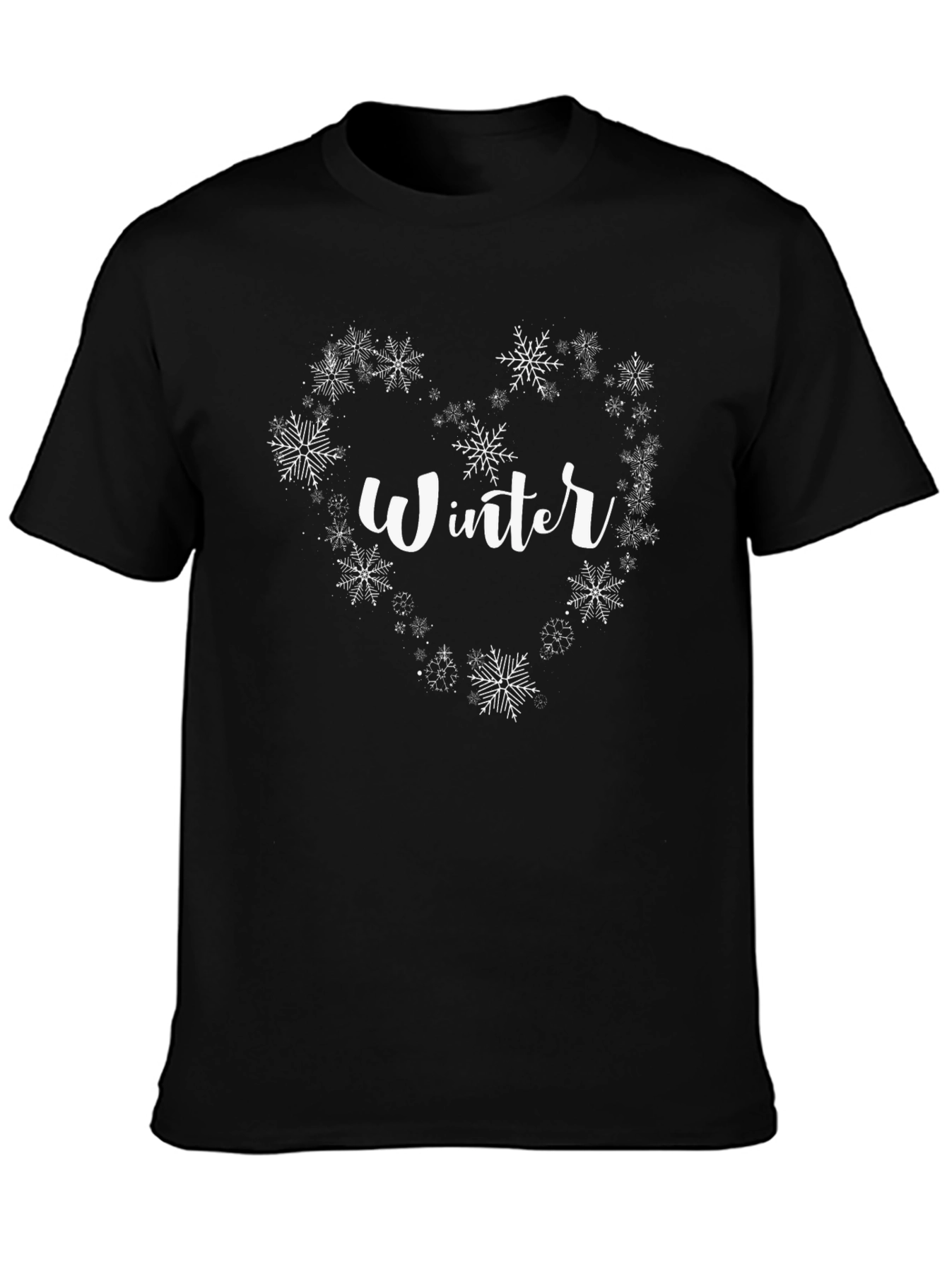 Winter Snowflake Heart Graphic Tee