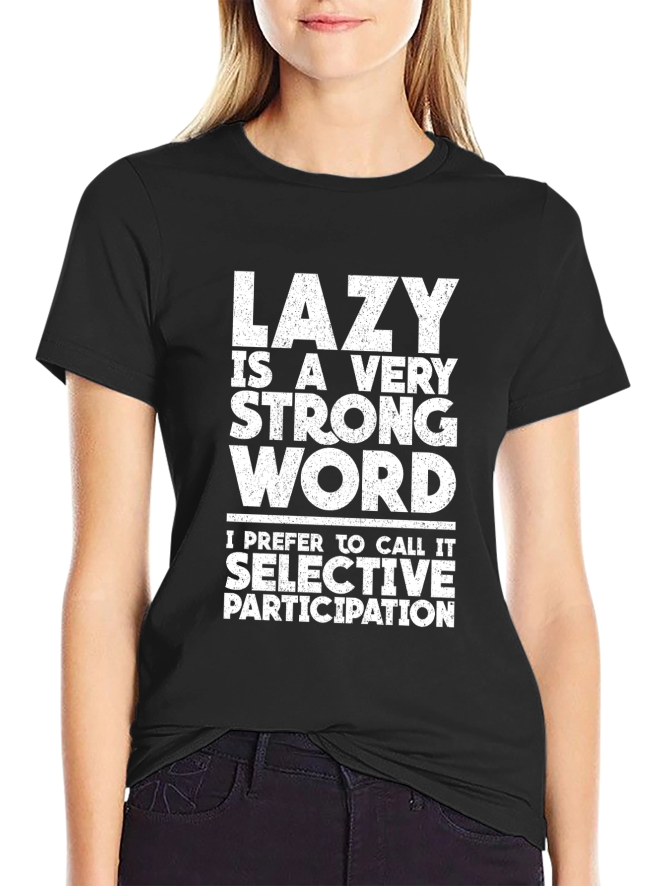 Funny Lazy Selective Participation Graphic Tee