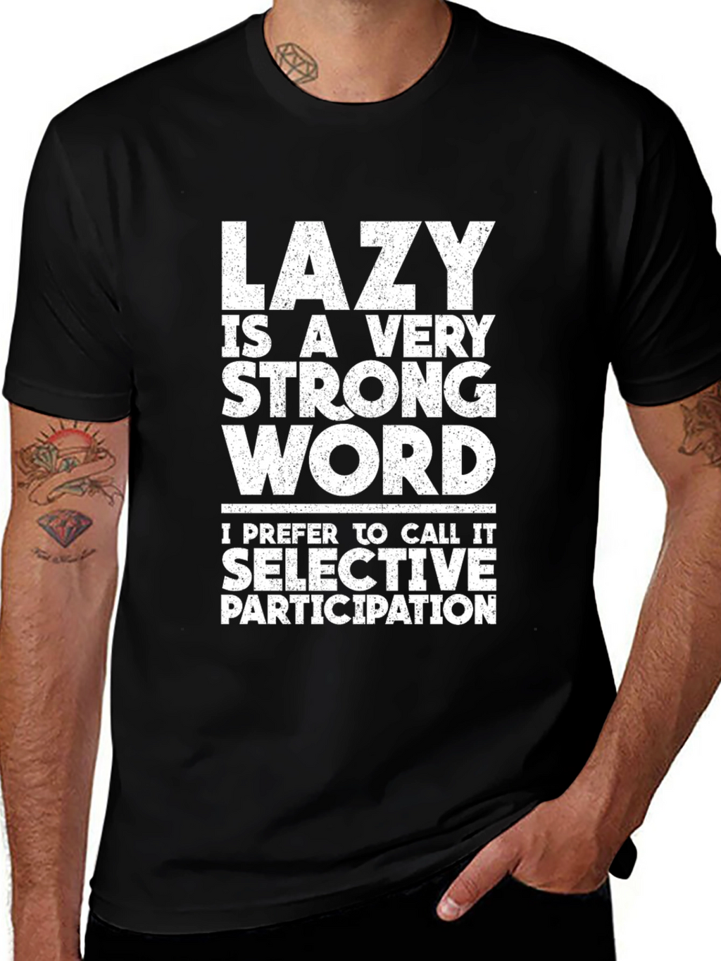 Funny Lazy Selective Participation Graphic Tee