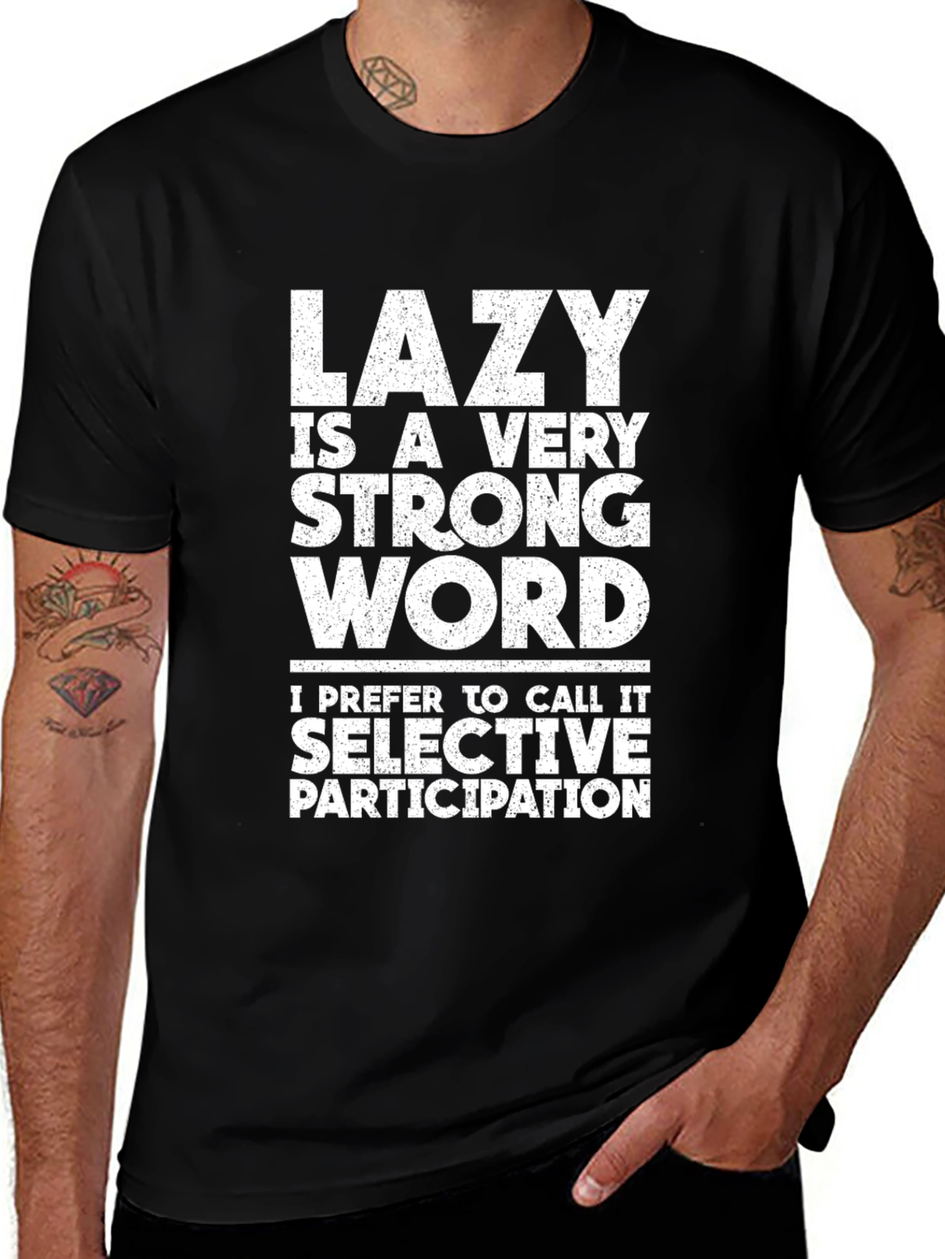 Funny Lazy Selective Participation Graphic Tee
