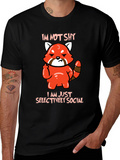 Sarcastic Red Panda Graphic Tee - Im Not Shy